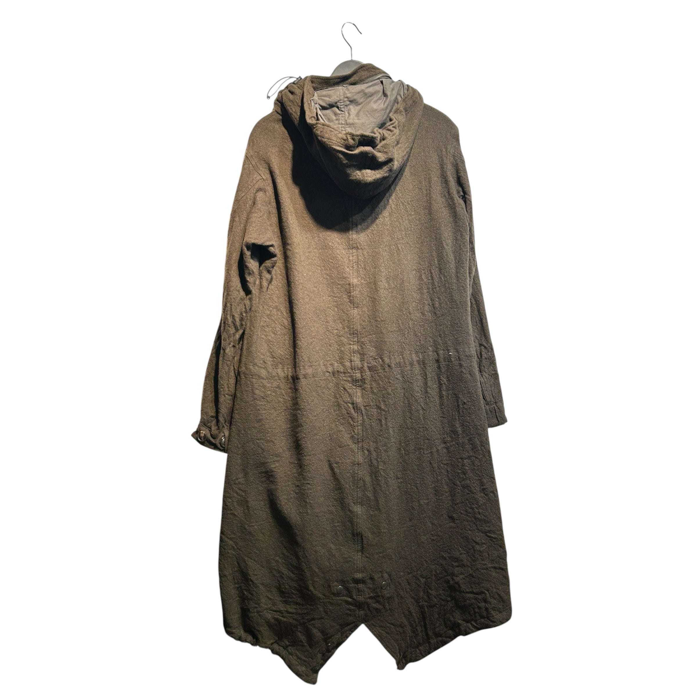 YOHJI YAMAMOTO/Trench Coat/XS/Wool/BRW/Fulling Serge RMilling Parka view 2