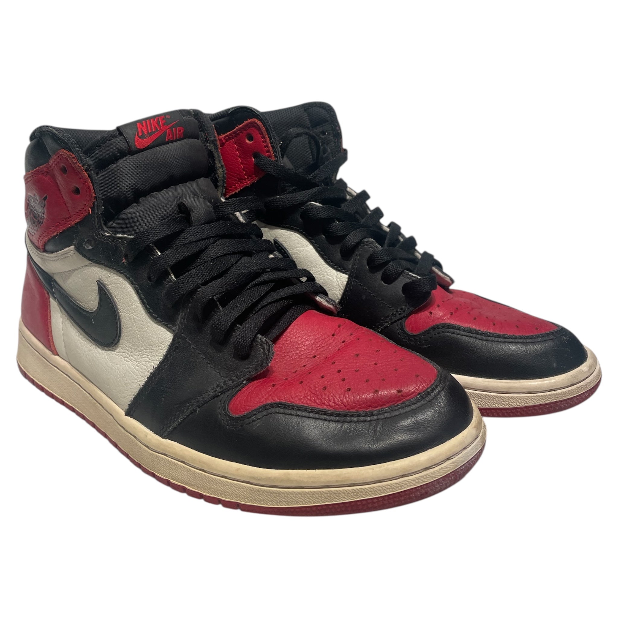 NIKE/Hi-Sneakers/US 10.5/Leather/RED/AIR JORDAN 1 BRED TOE view 1
