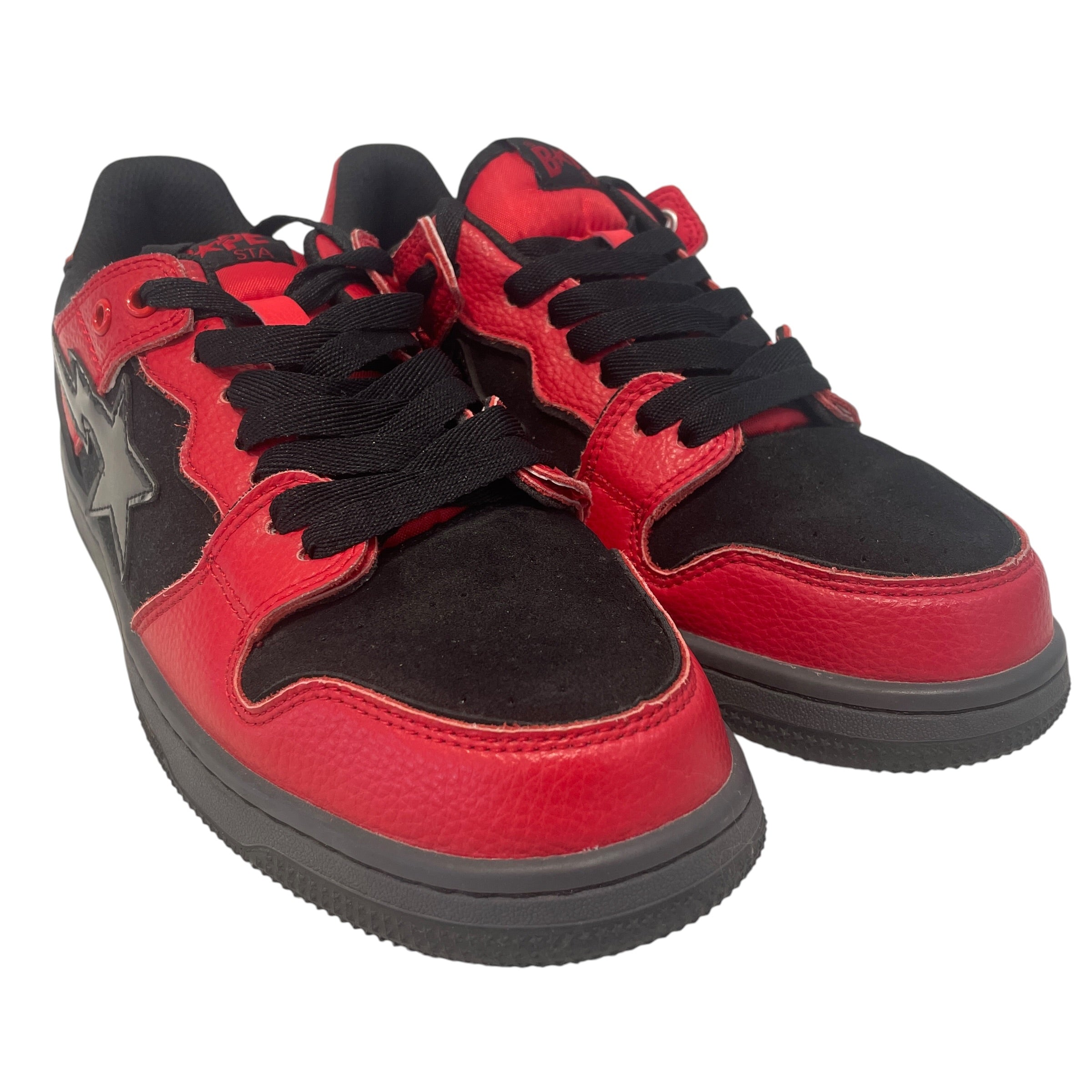 BAPE STA!/Low-Sneakers/US 10/Leather/RED/SK8 STA Black Red view 1
