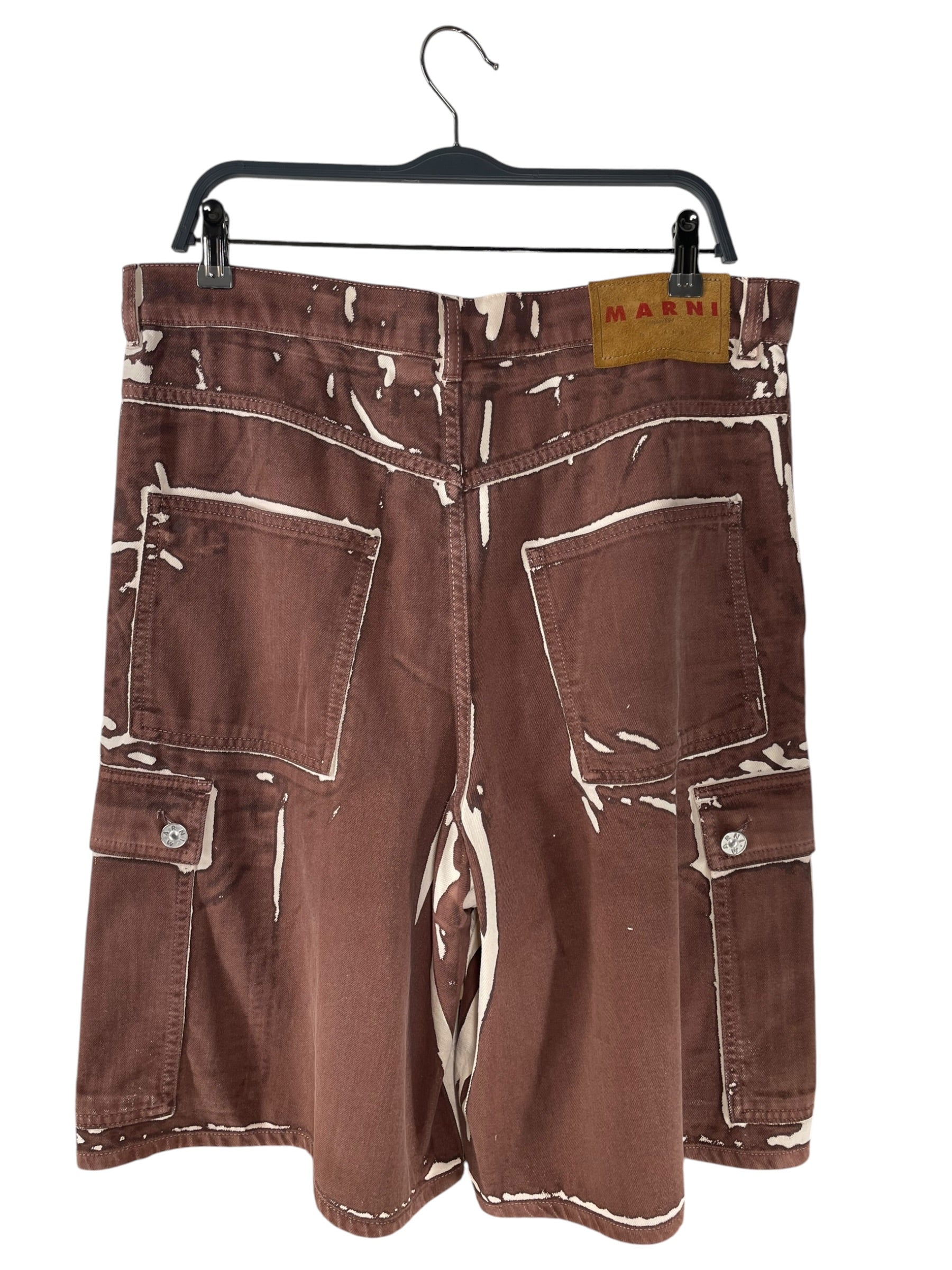 MARNI/Shorts/32/Cotton/BRW/USCY64 BLEACHED PANNELING view 2