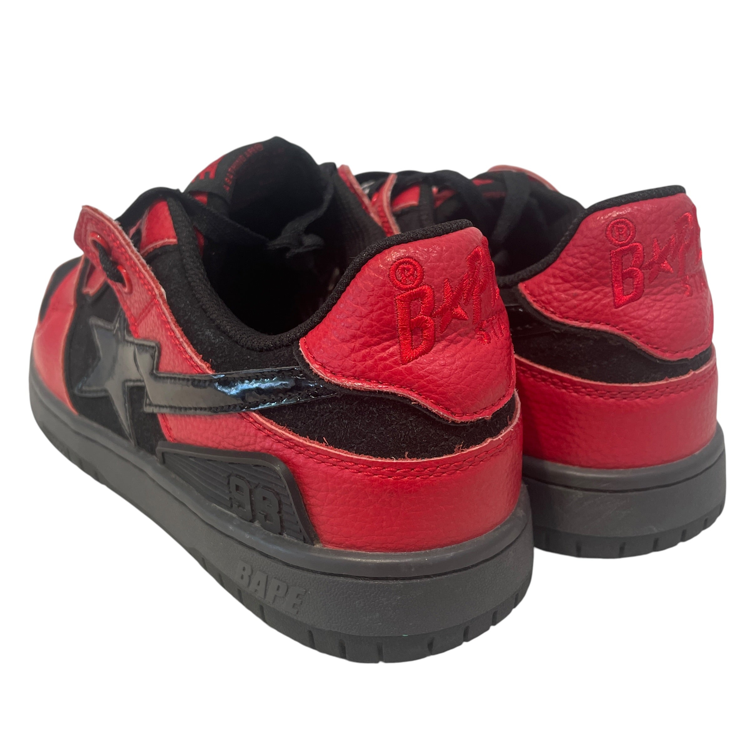 BAPE STA!/Low-Sneakers/US 10/Leather/RED/SK8 STA Black Red view 2