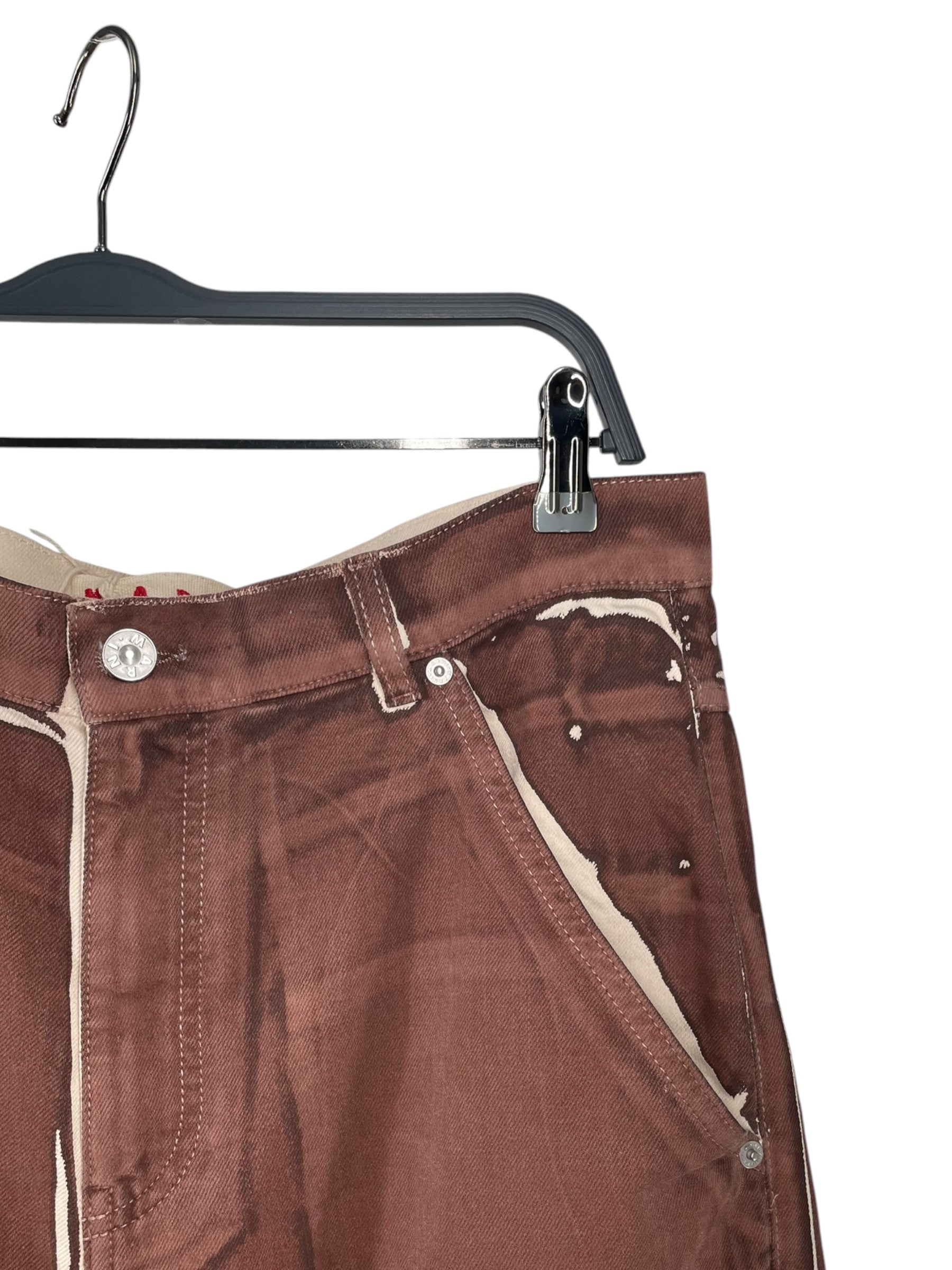 MARNI/Shorts/32/Cotton/BRW/USCY64 BLEACHED PANNELING view 3