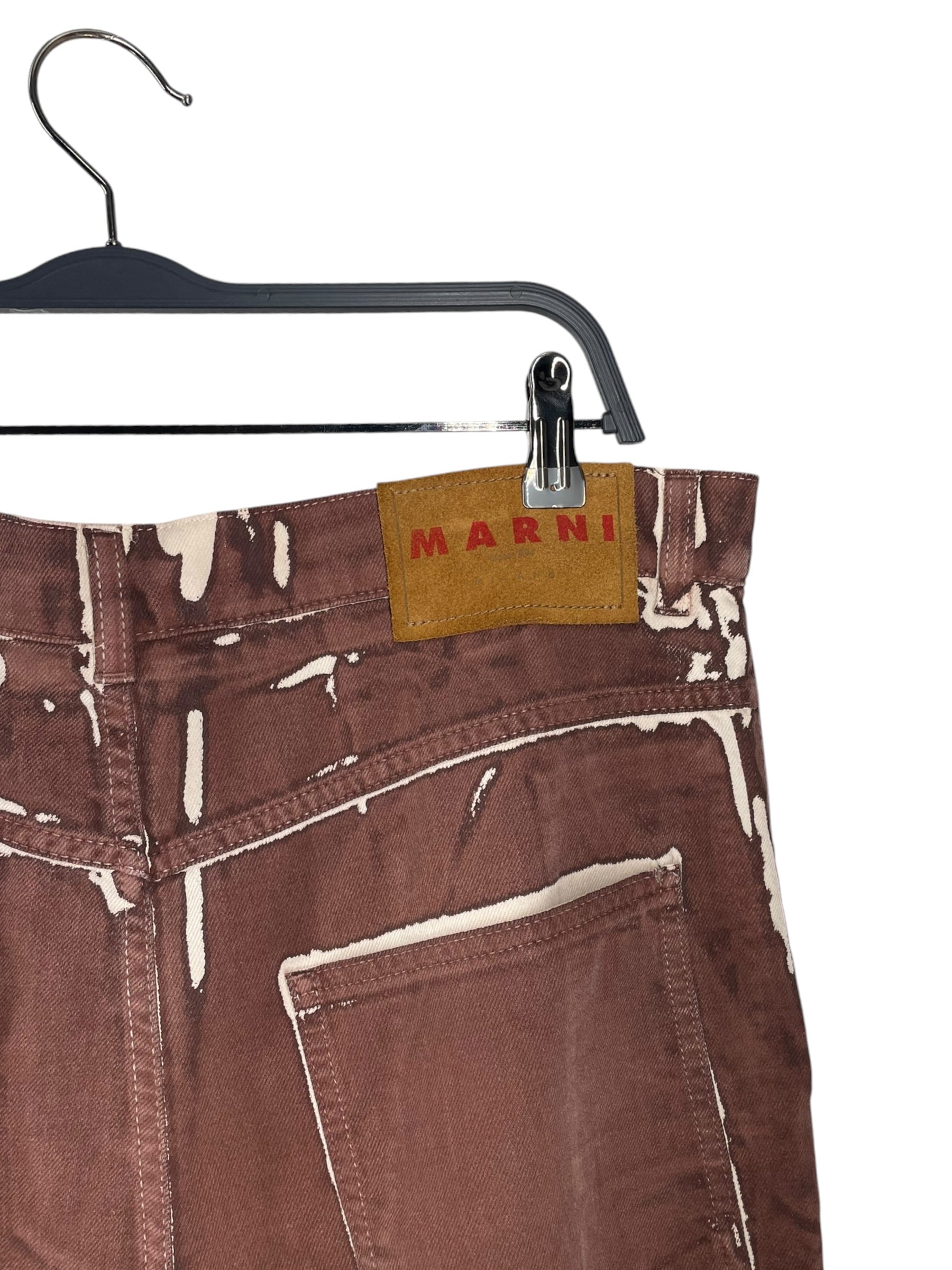 MARNI/Shorts/32/Cotton/BRW/USCY64 BLEACHED PANNELING view 4