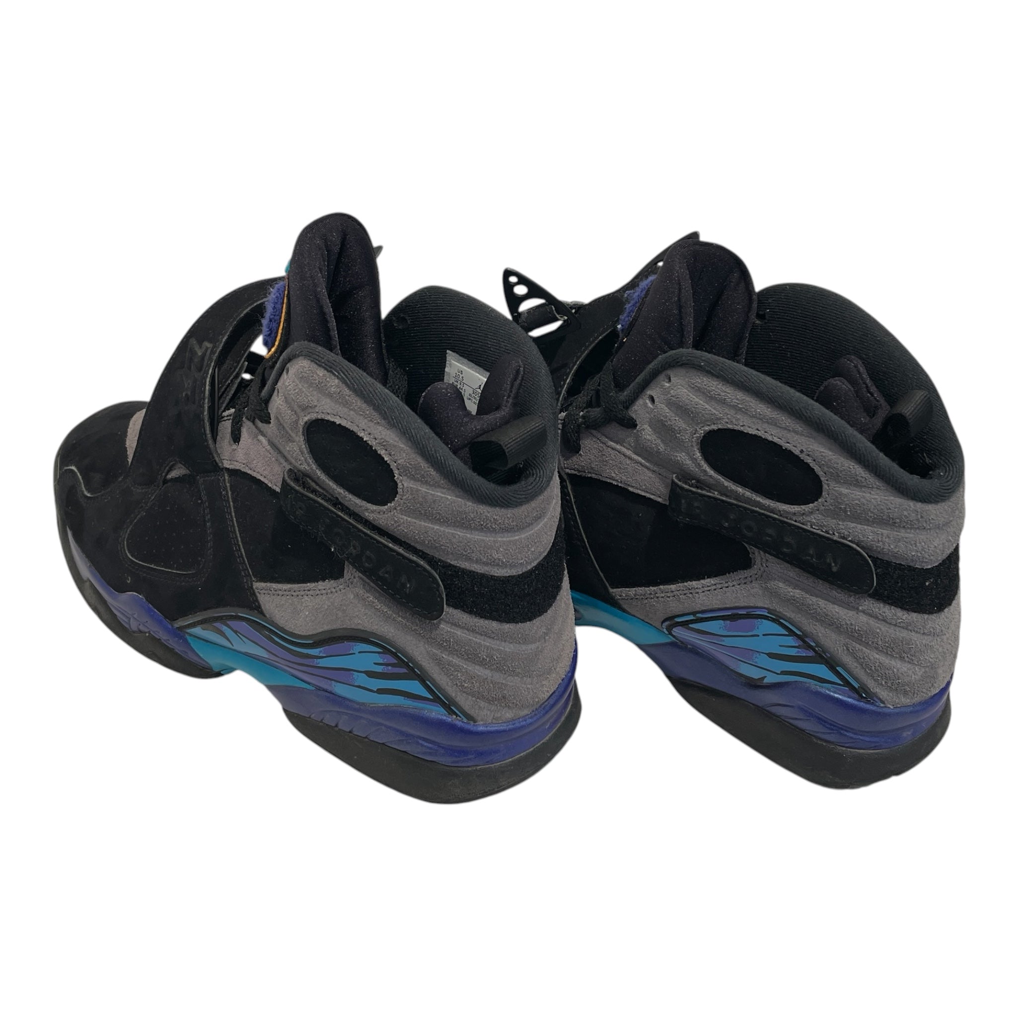 NIKE/AIR JORDAN 8 RETRO/Hi-Sneakers/US 10.5/Suede/BLK/305381-006 view 2