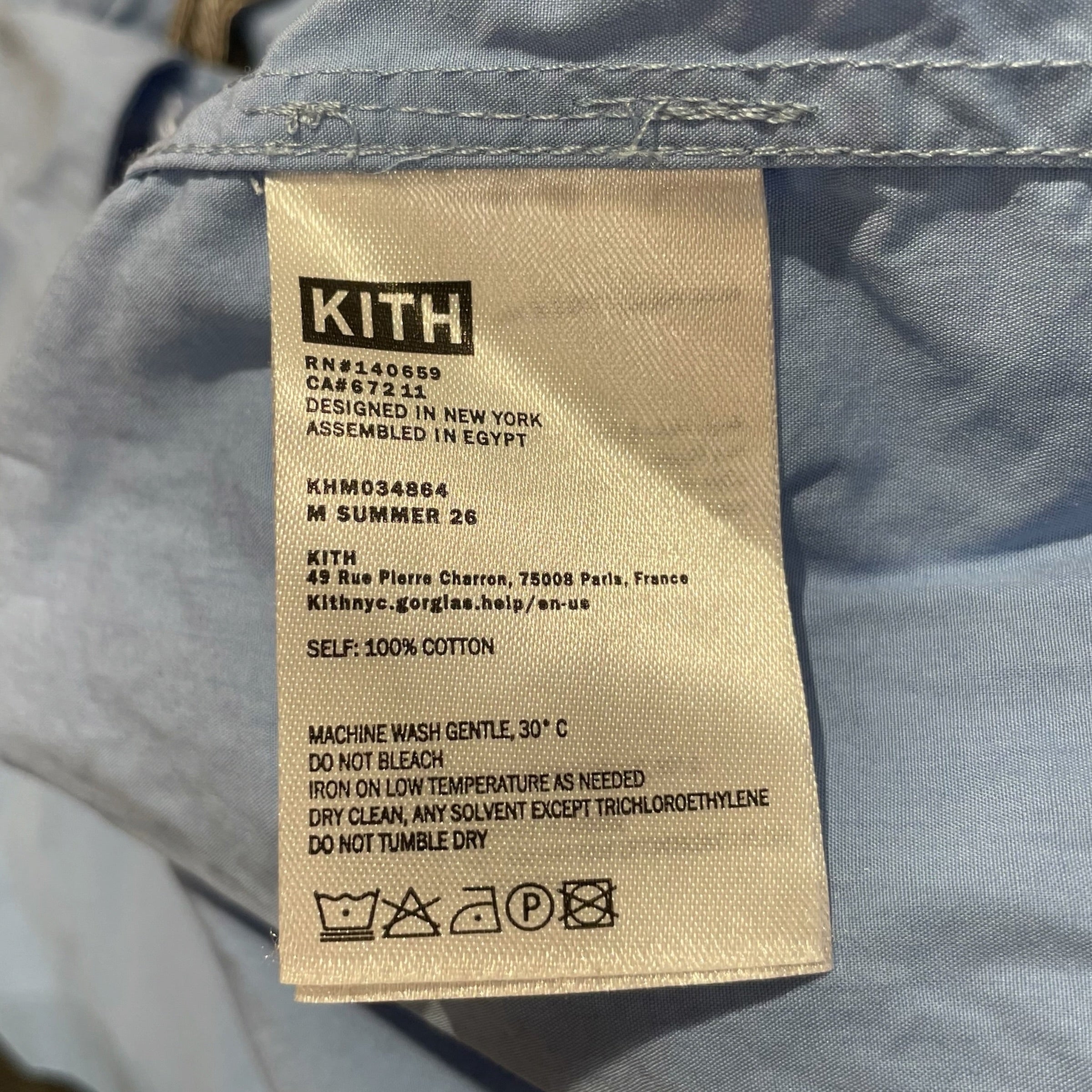 KITH/LS Shirt/M/Cotton/BLU/ view 4