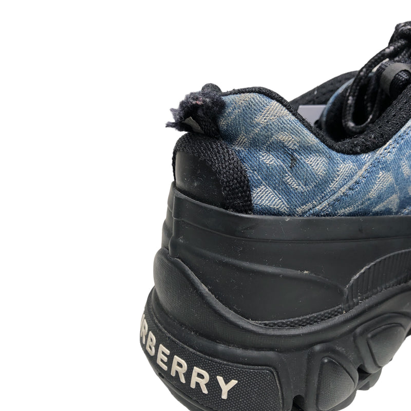 BURBERRY LONDON/Low-Sneakers/US 8.5/Monogram/BLU/BURBERRY LOW SNEAKERS BLUE