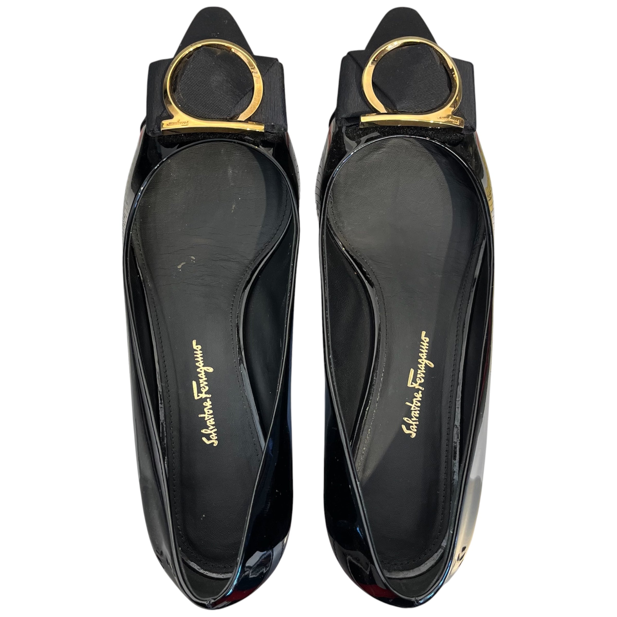 Salvatore Ferragamo/Heels/US 9/BLK/GOLD BUCKLE view 3