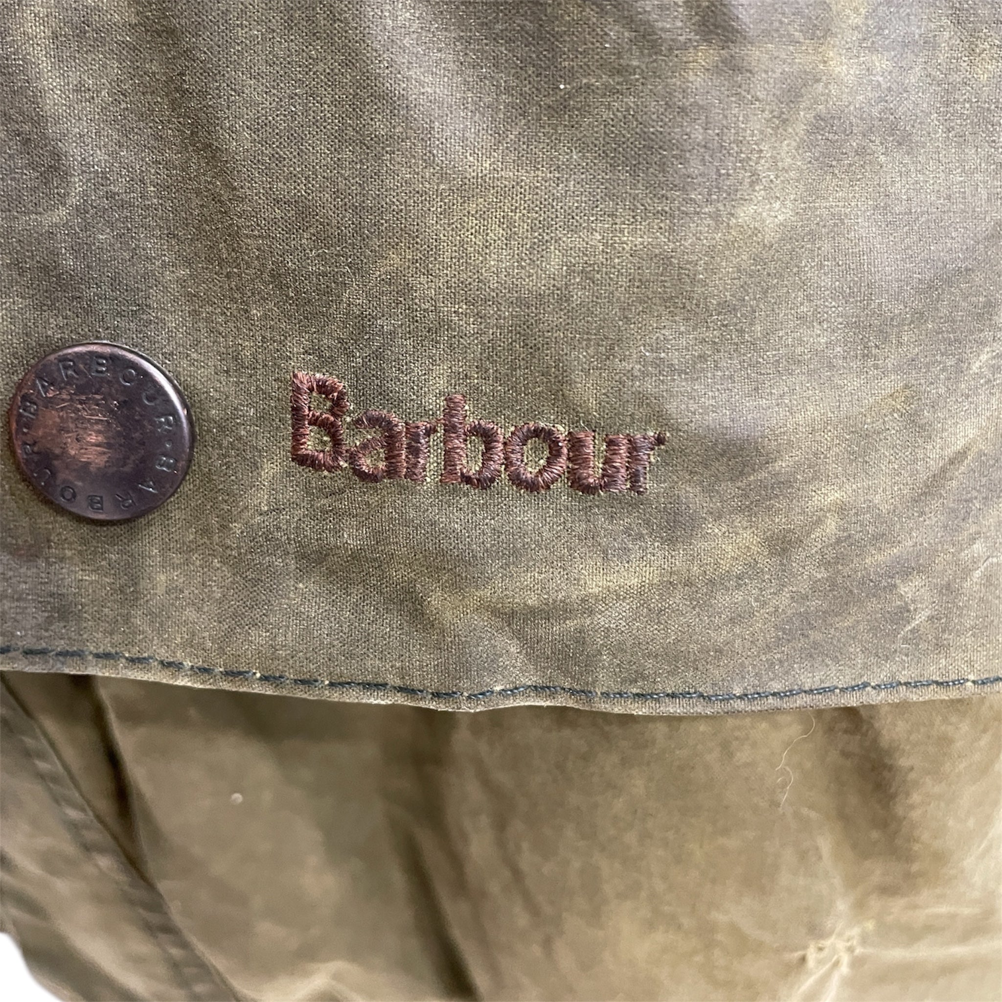Barbour/Military Jkt/Polyester/GRN/Single Breasted/green oiled jacket view 3