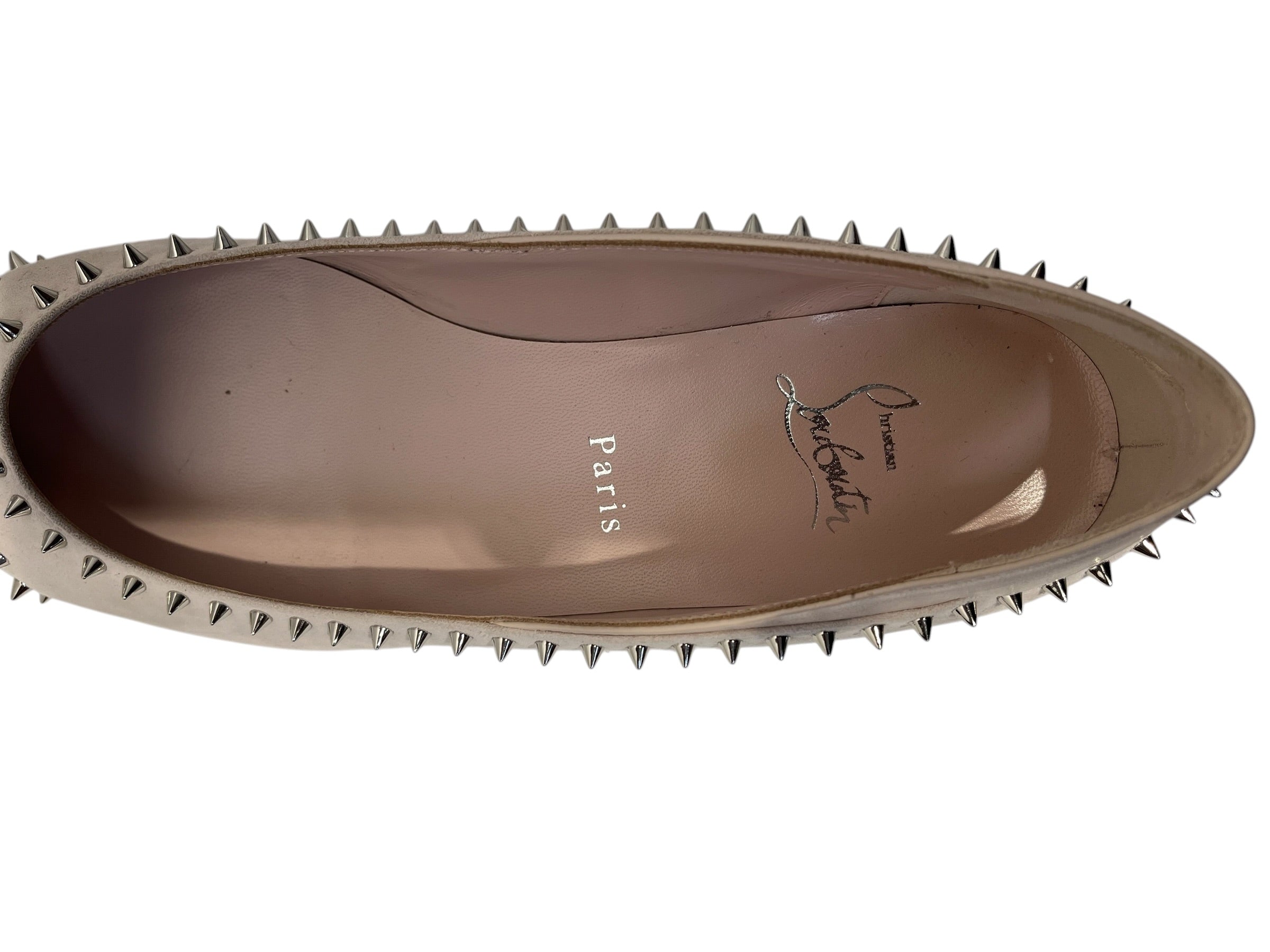 Christian Louboutin/Flat Shoes/EU 39.5/PNK/Duvettina pikes flat view 3