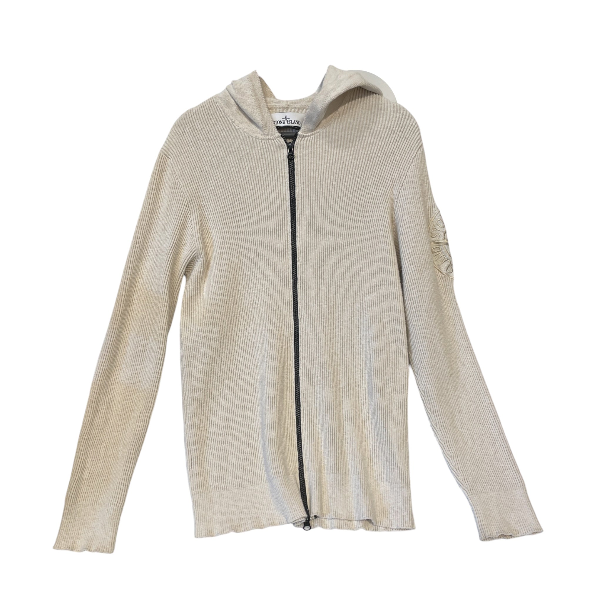 STONE ISLAND/Jacket/XL/Cotton/CRM/KNITTED/BLACK ZIPPER view 1