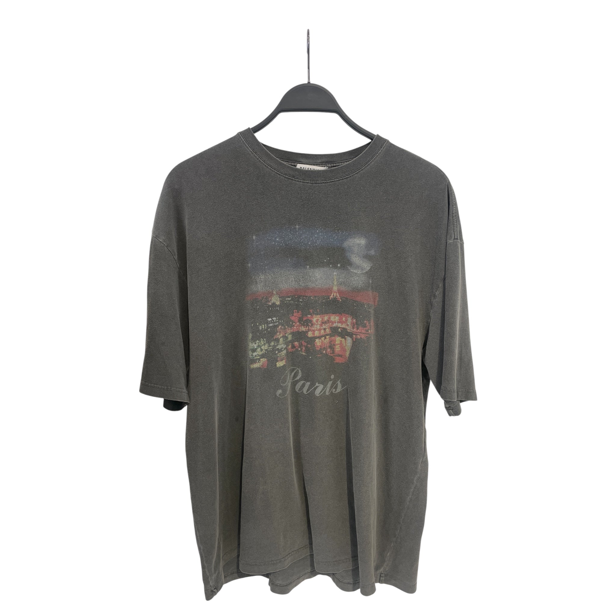 BALENCIAGA/T-Shirt/S/Cotton/GRY/NIGHT VIEW view 1