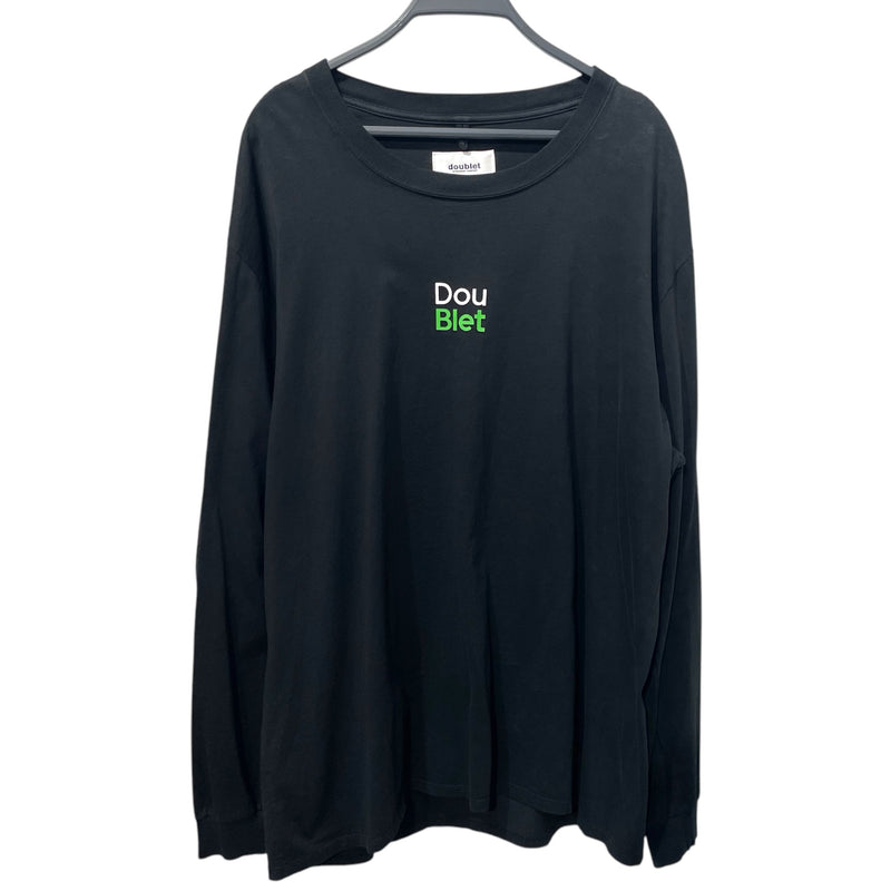 double/T-Shirt/L/Black/Cotton/Graphic/