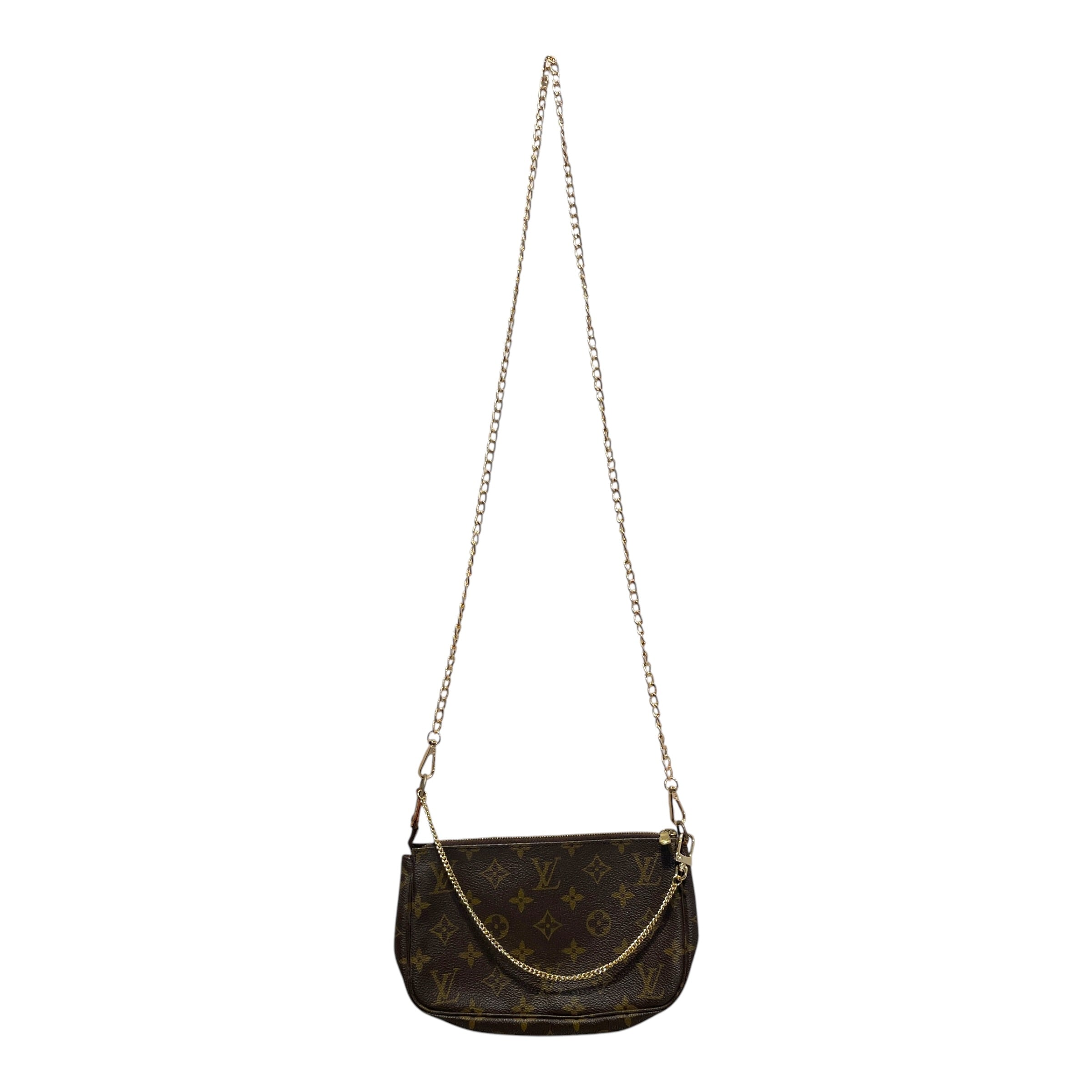 LOUIS VUITTON/Hand Bag/Monogram/Leather/BRW/Pochette view 1