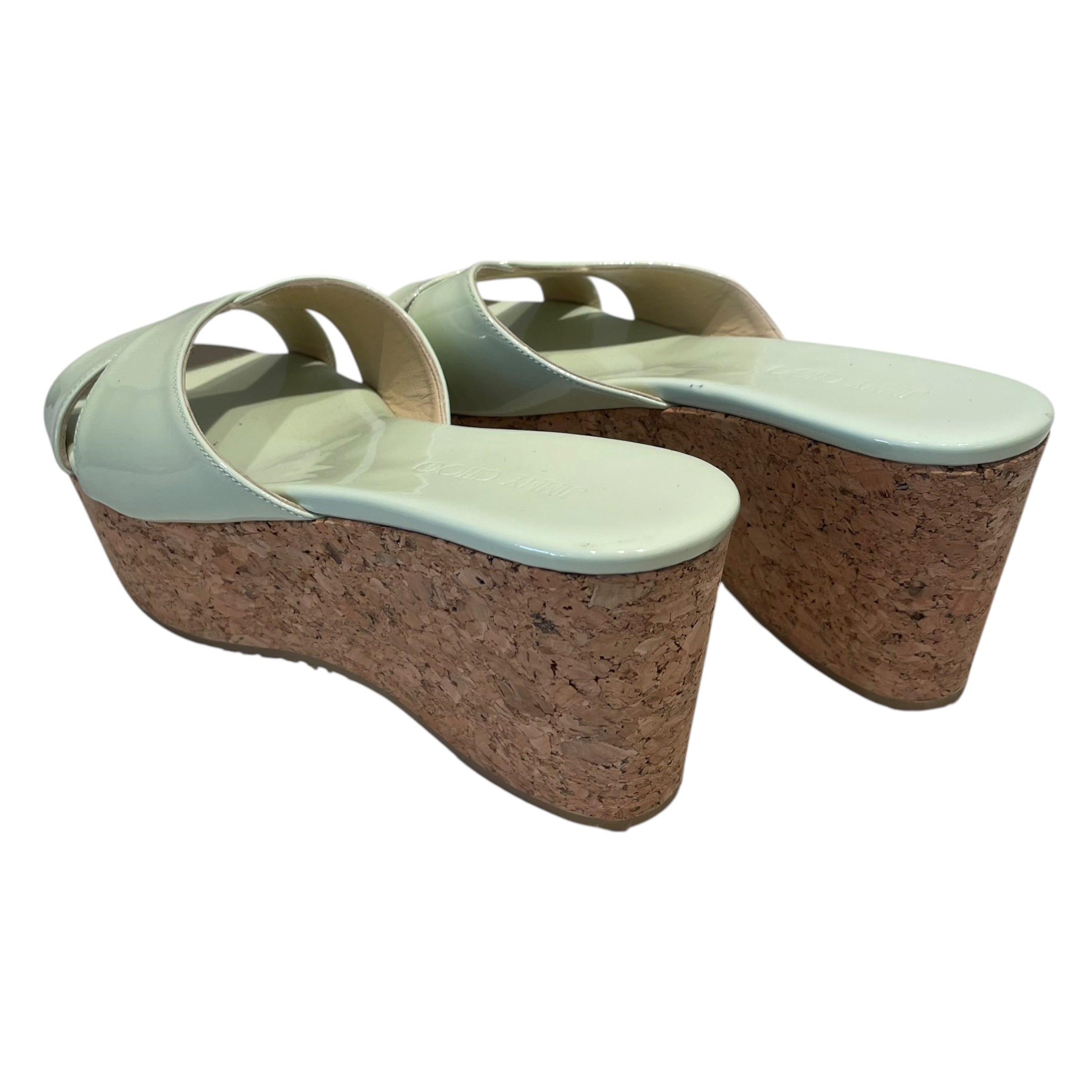 JIMMY CHOO/Heels/EU 37/GRN/Prima Wedge view 2