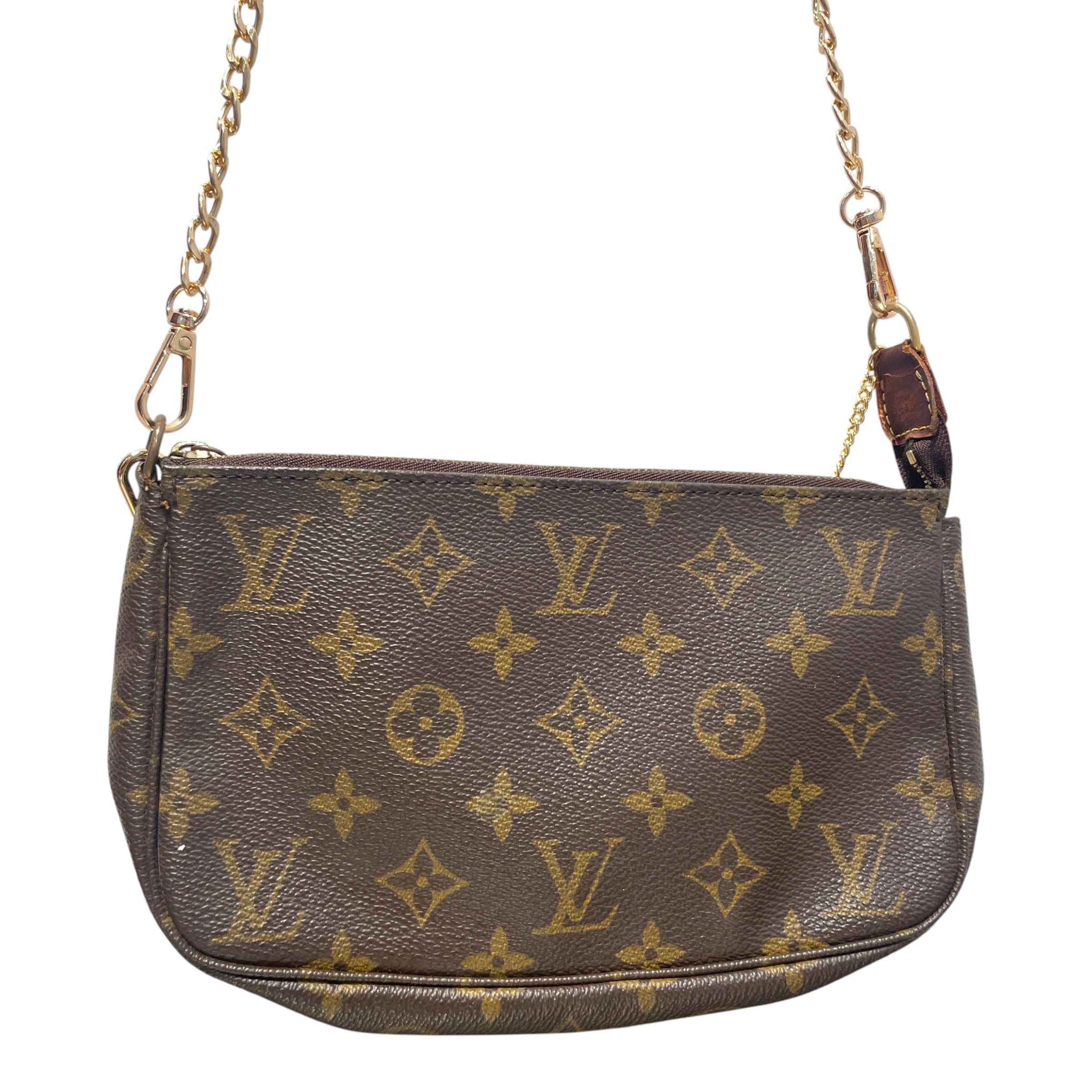 LOUIS VUITTON/Hand Bag/Monogram/Leather/BRW/Pochette view 4