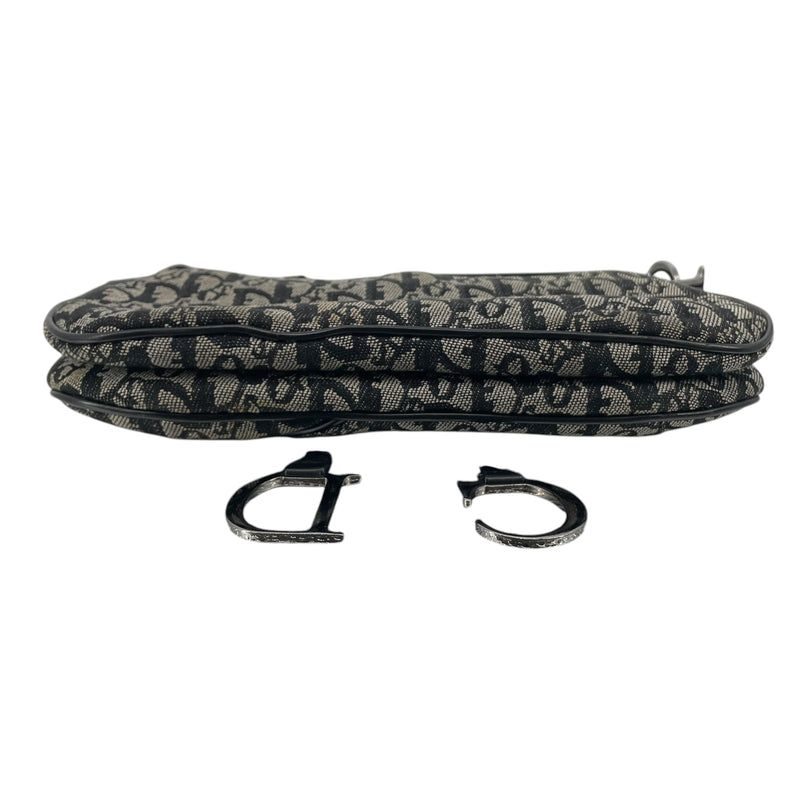 Christian Dior/Hand Bag/Monogram/Cotton/NVY/