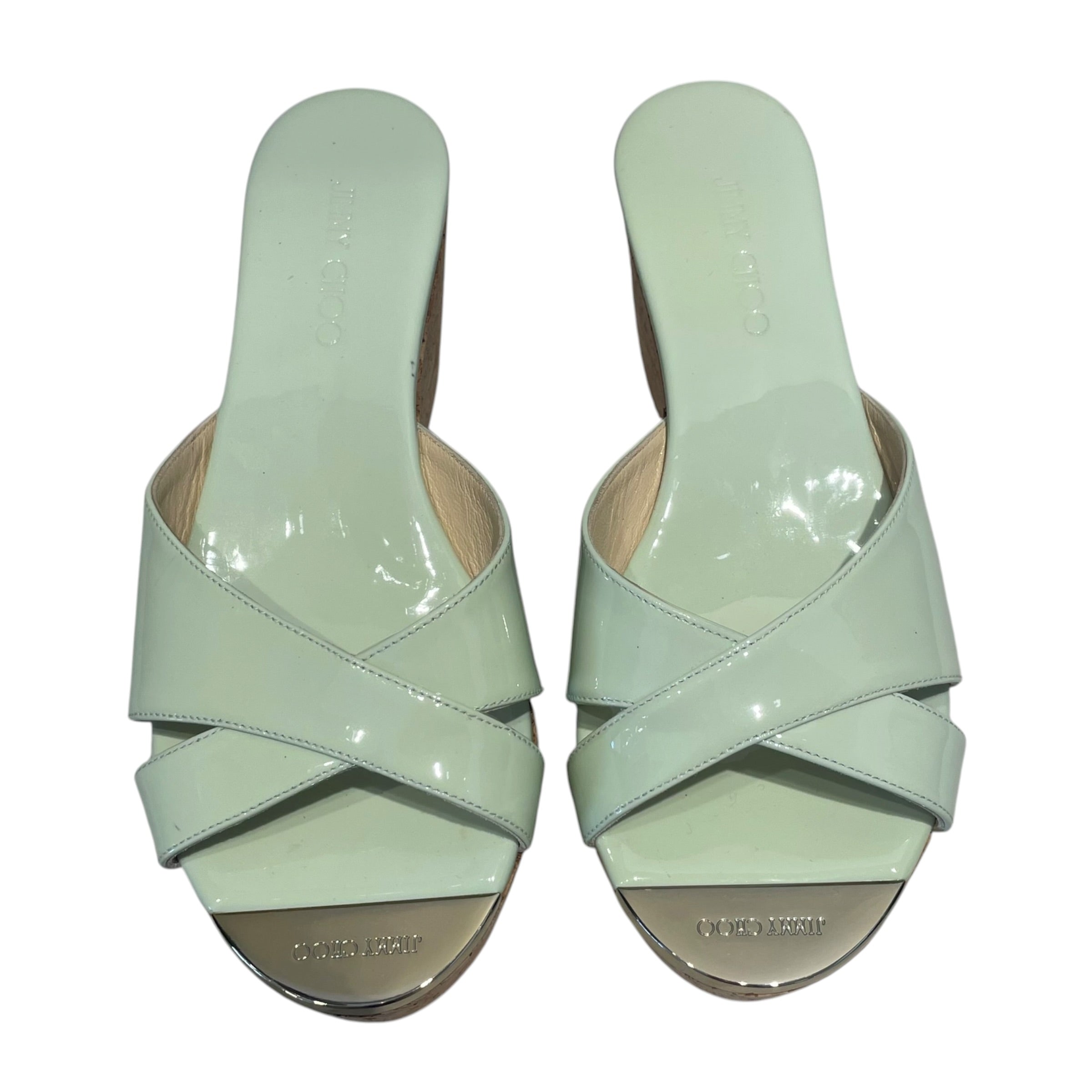 JIMMY CHOO/Heels/EU 37/GRN/Prima Wedge view 4