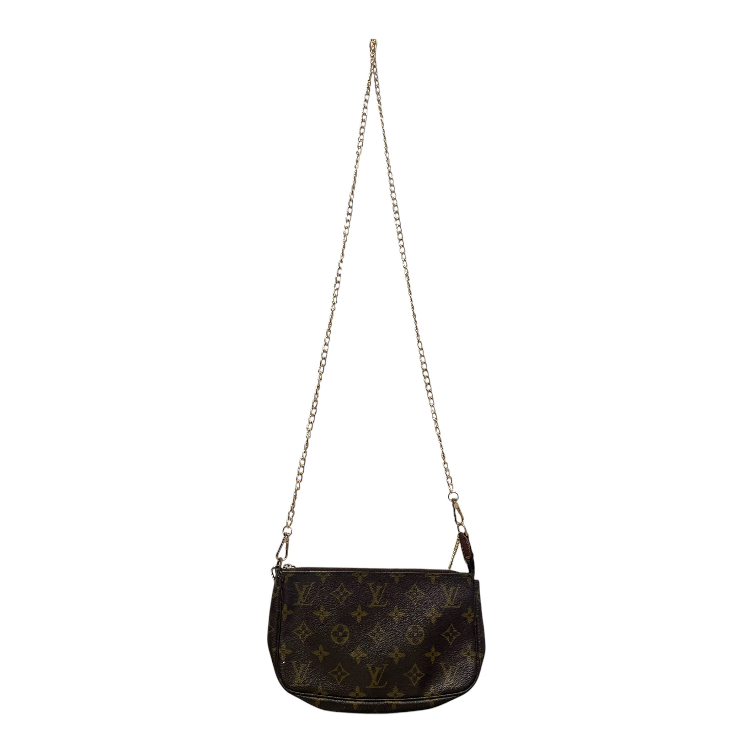 LOUIS VUITTON/Hand Bag/Monogram/Leather/BRW/Pochette view 5