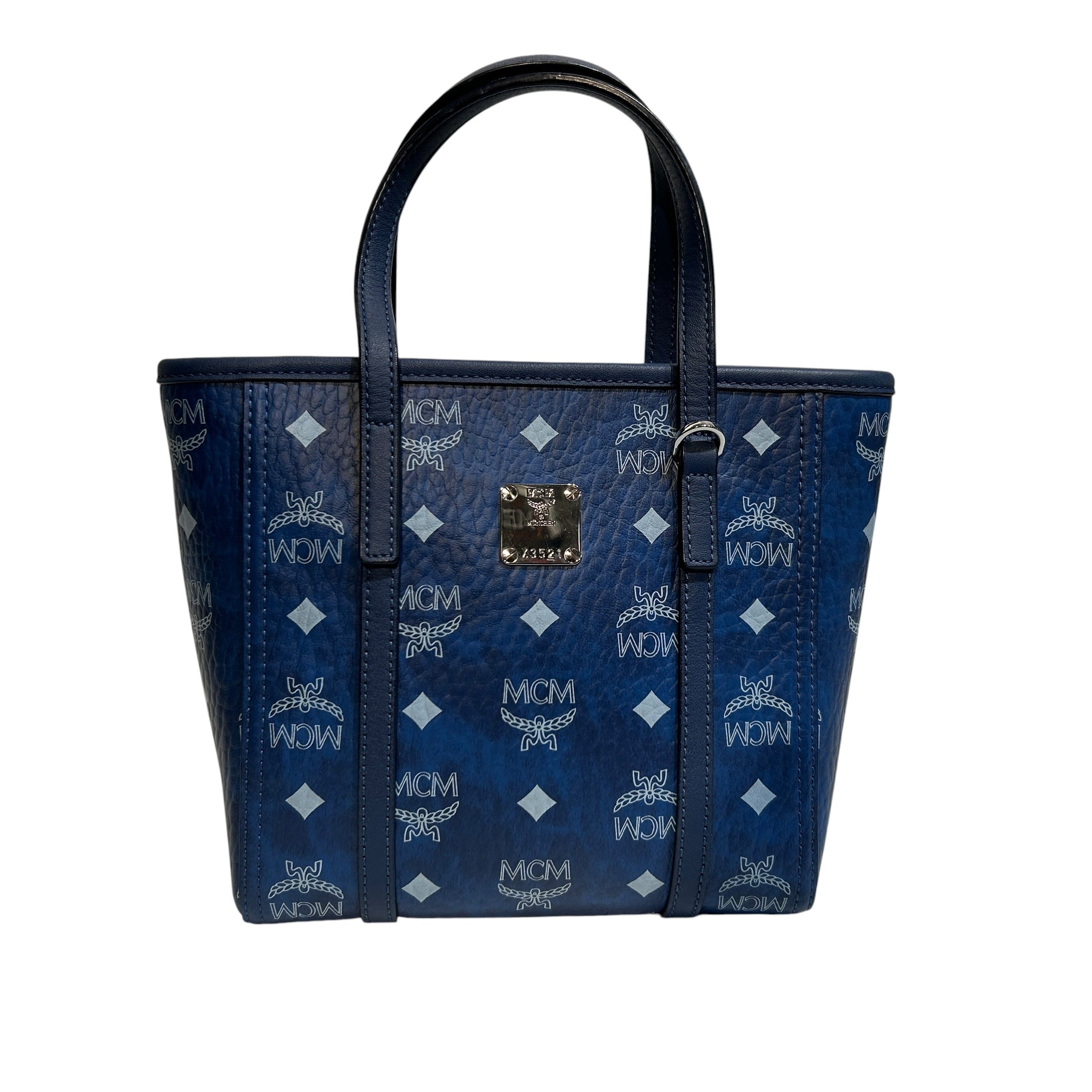 MCM/Tote Bag/Monogram/Leather/BLU/toni mini shopper view 1