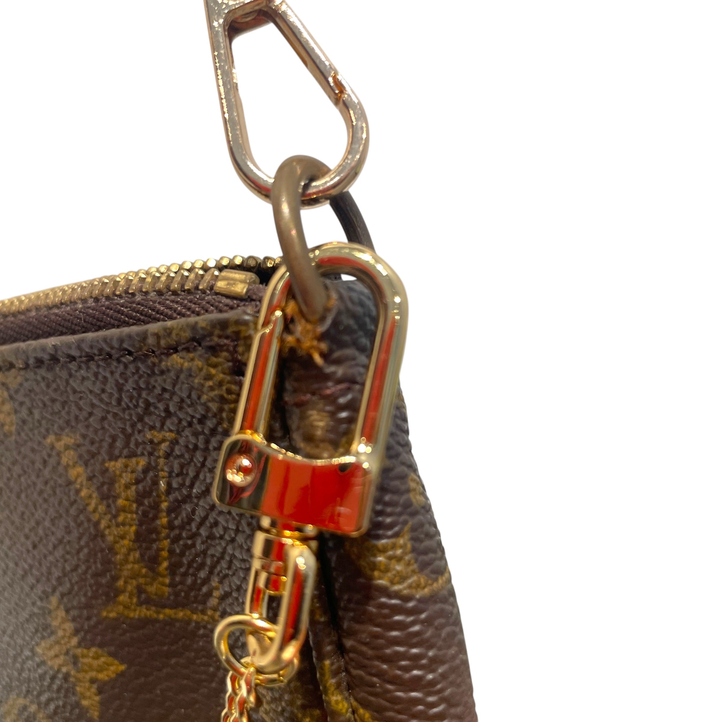 LOUIS VUITTON/Hand Bag/Monogram/Leather/BRW/Pochette view 6
