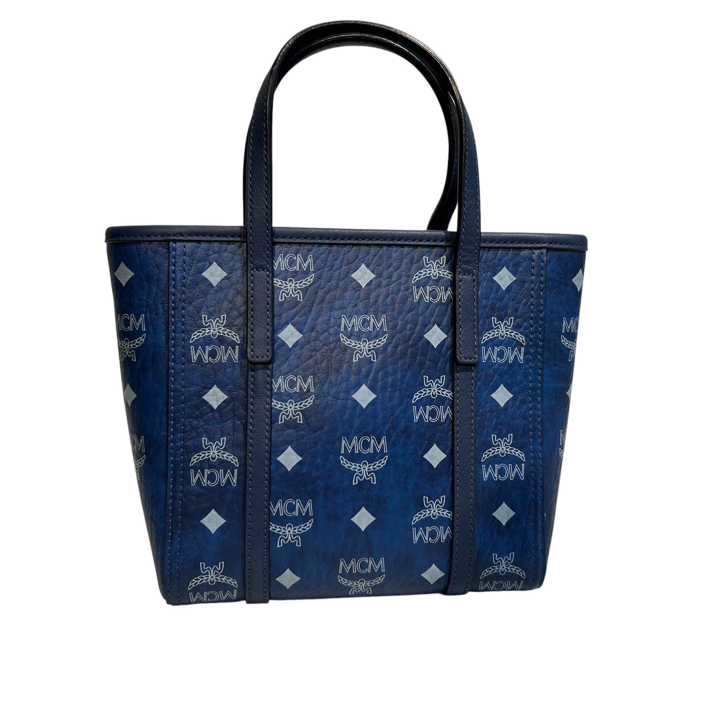 MCM/Tote Bag/Monogram/Leather/BLU/toni mini shopper view 2