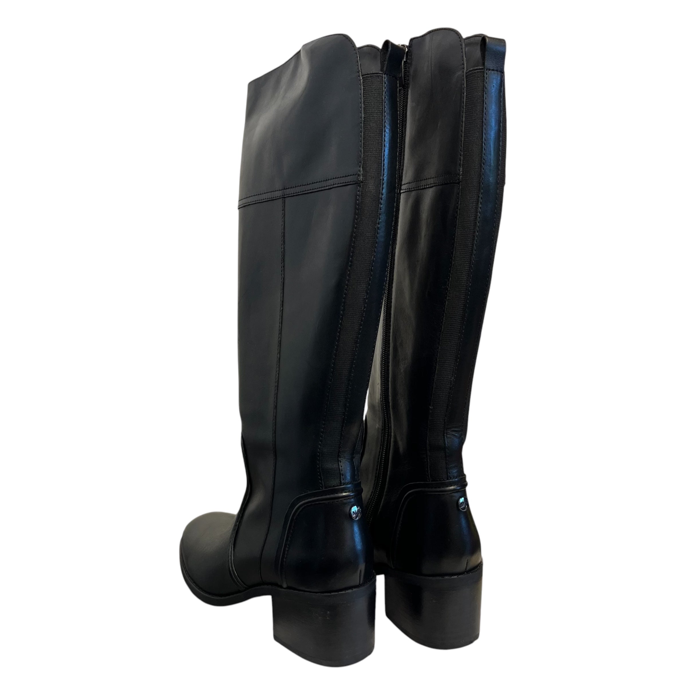 MARC FISHER/Long Boots/US 7.5/Leather/BLK/ view 2