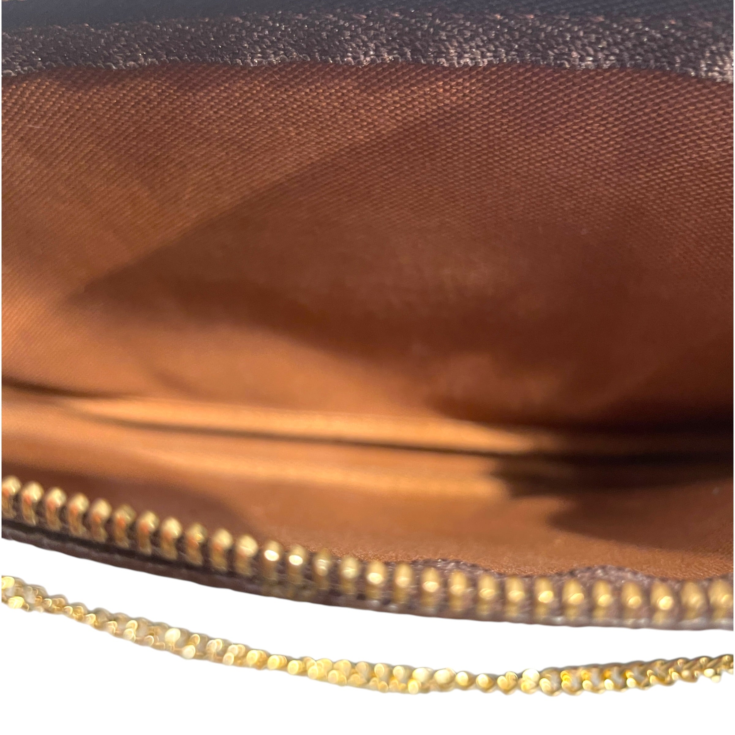 LOUIS VUITTON/Hand Bag/Monogram/Leather/BRW/Pochette view 7
