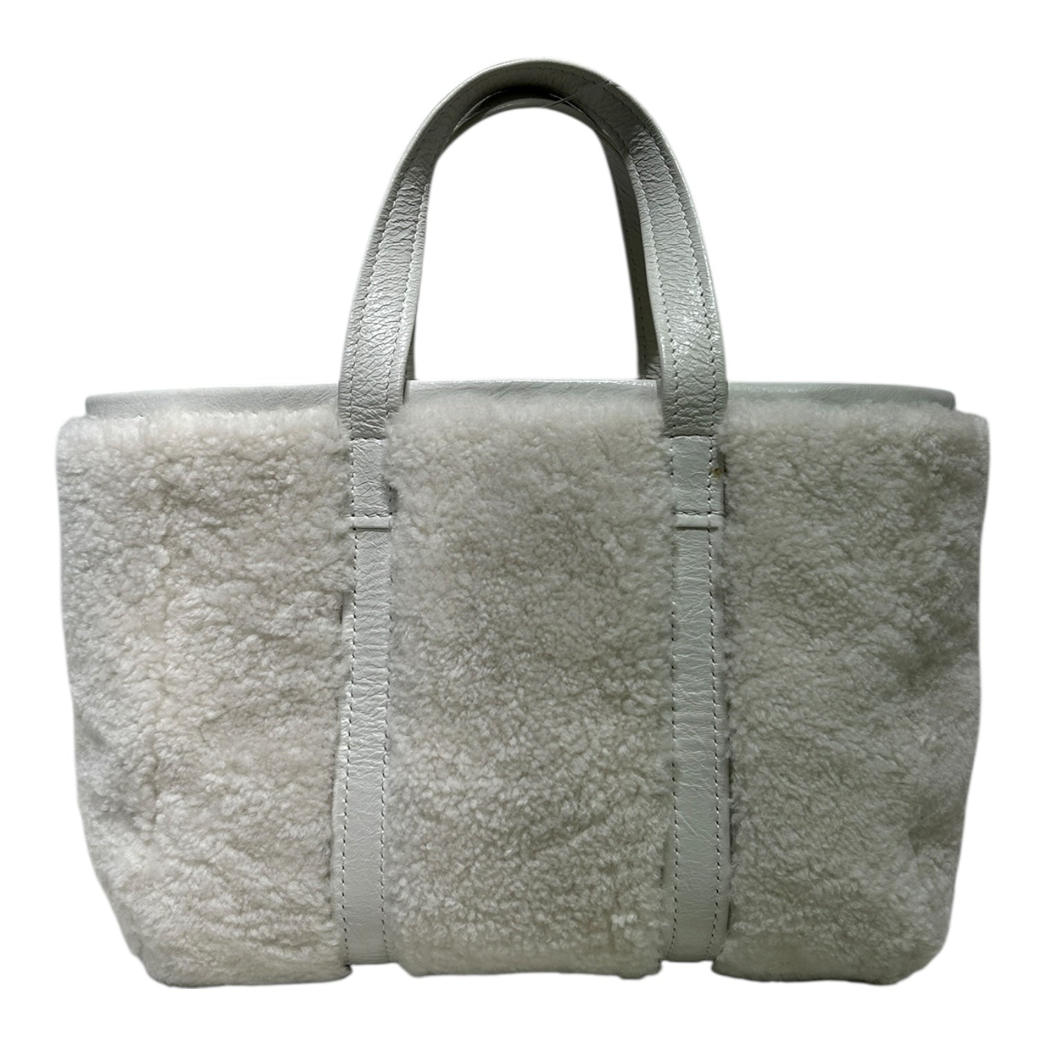 BALENCIAGA/Cross Body Bag/S/Cotton/WHT/QHXB474/LEATHER EDGES view 2