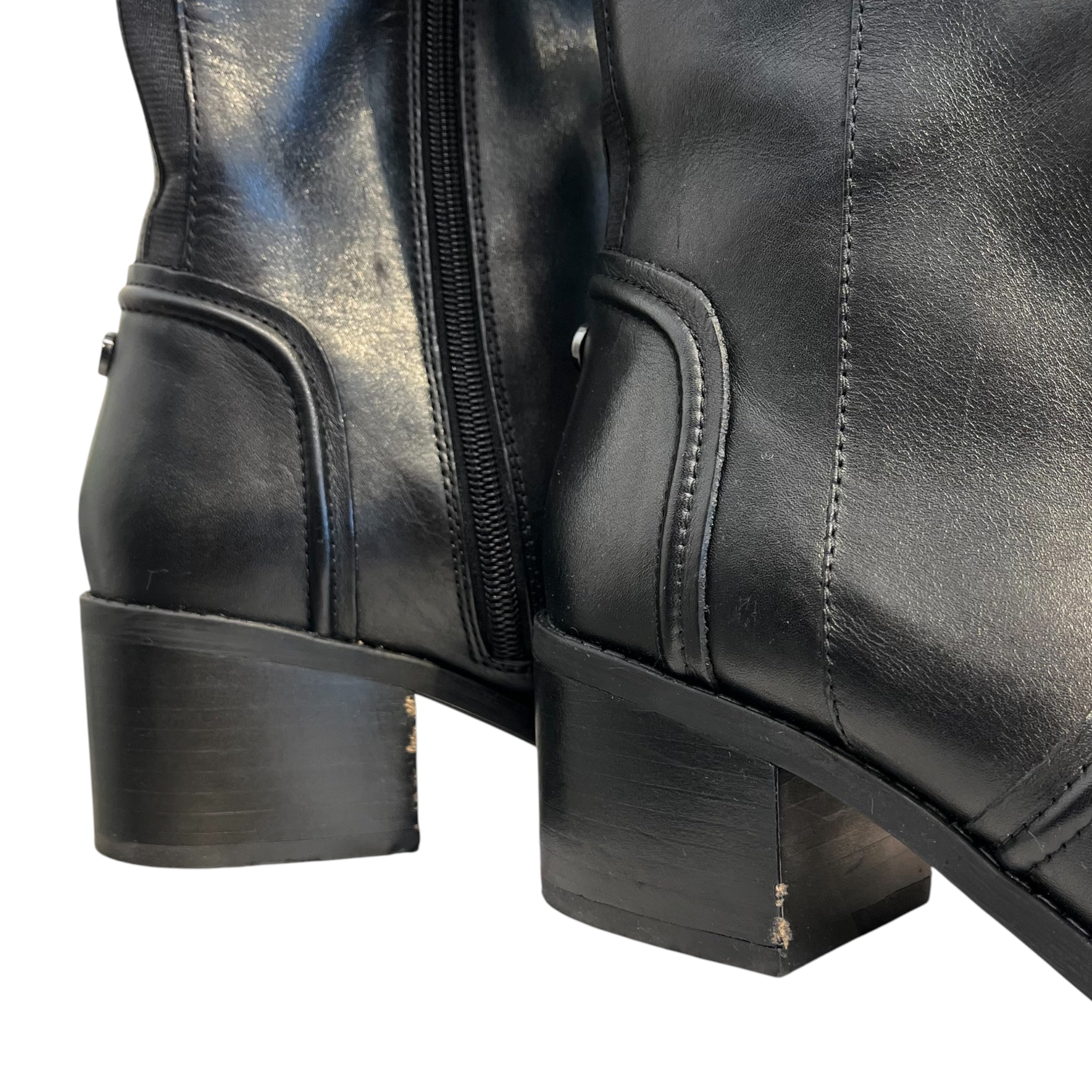 MARC FISHER/Long Boots/US 7.5/Leather/BLK/ view 4