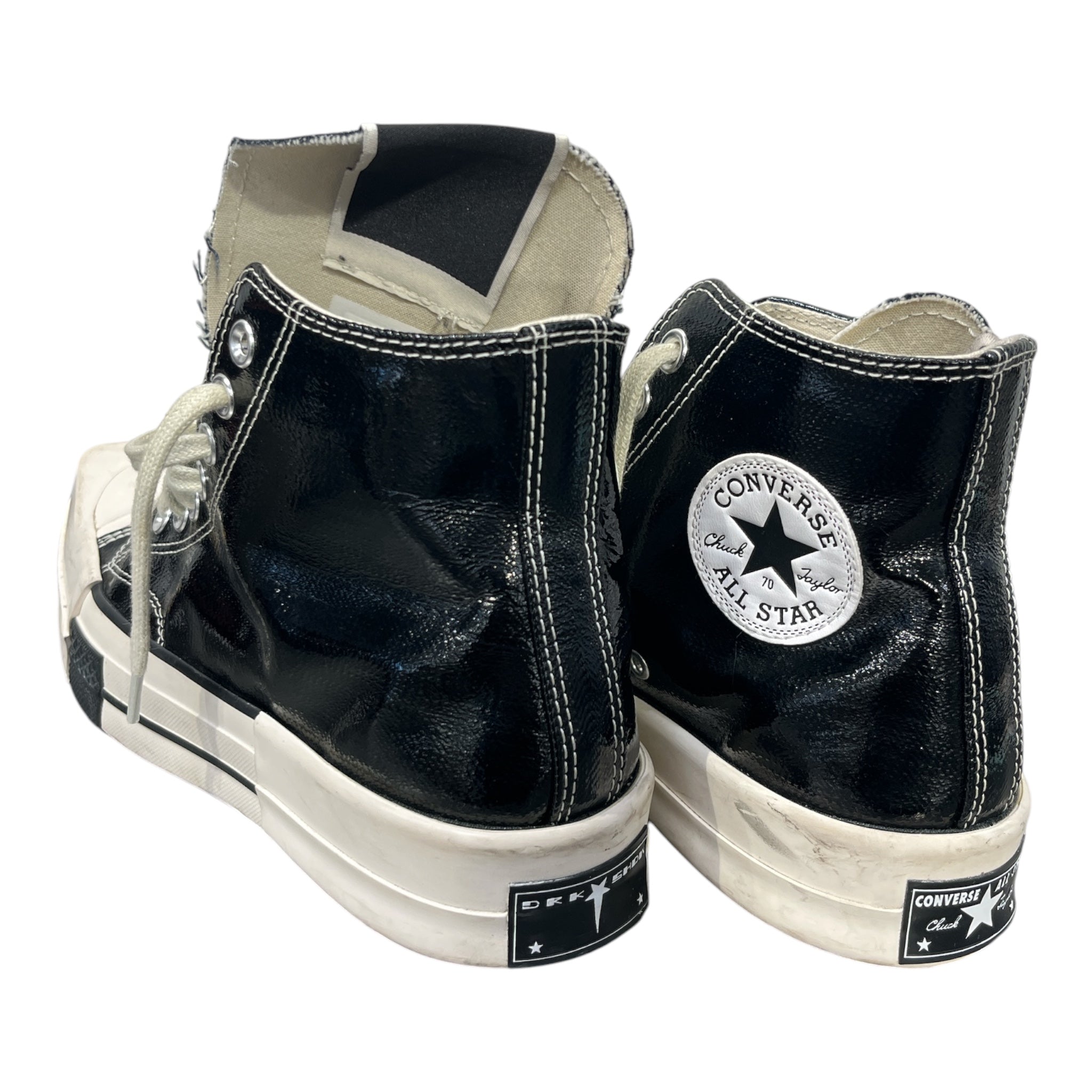 CONVERSE/RICK OWENS DRKSHDW/Hi-Sneakers/US 7.5/Leather/BLK/DRKSHDW view 2