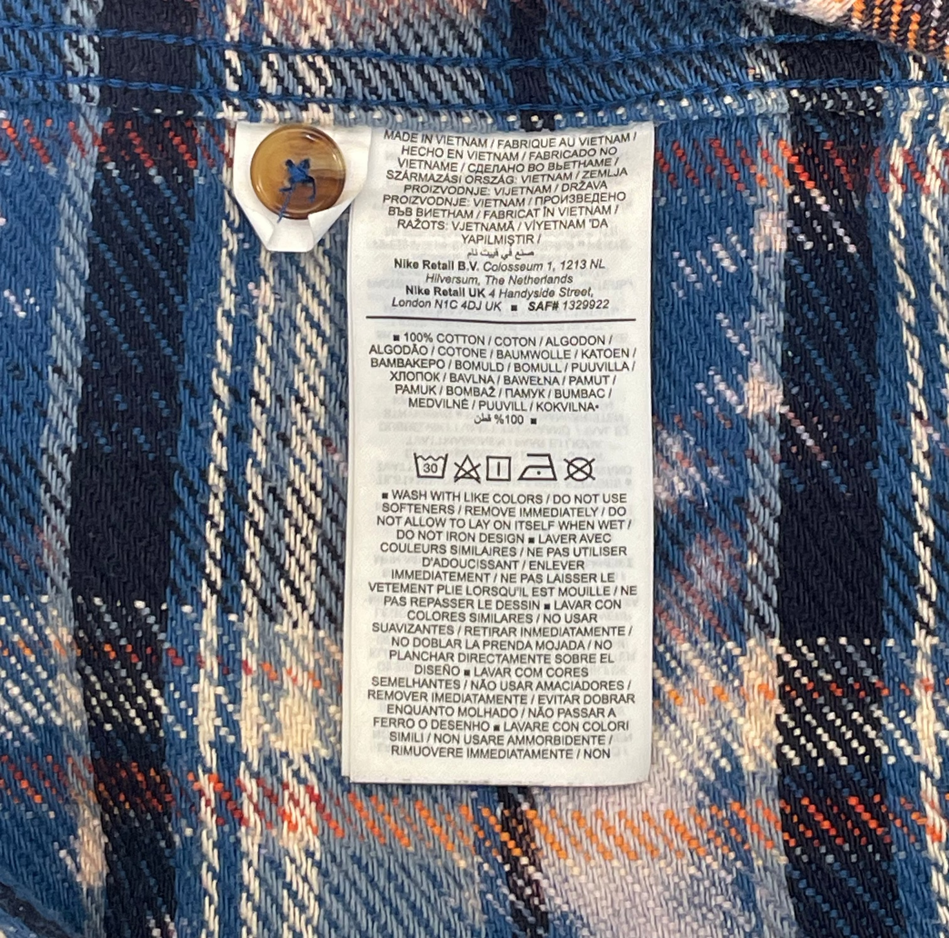 Awake NY/JORDAN BRAND/LS Shirt/XL/Cotton/BLU/All Over Print/ view 4
