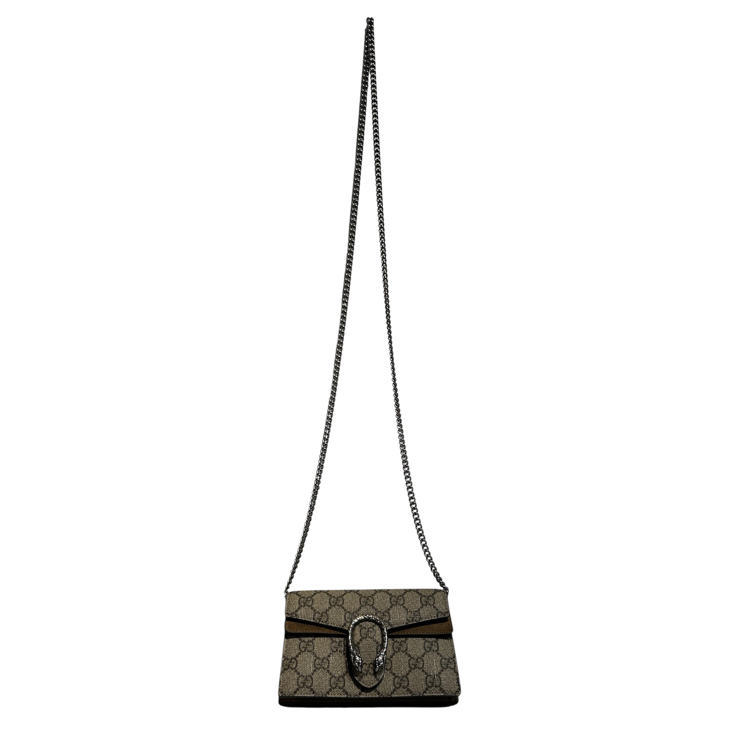 GUCCI/Cross Body Bag/Monogram/Leather/BRW/dionysus gg supreme super mini view 1