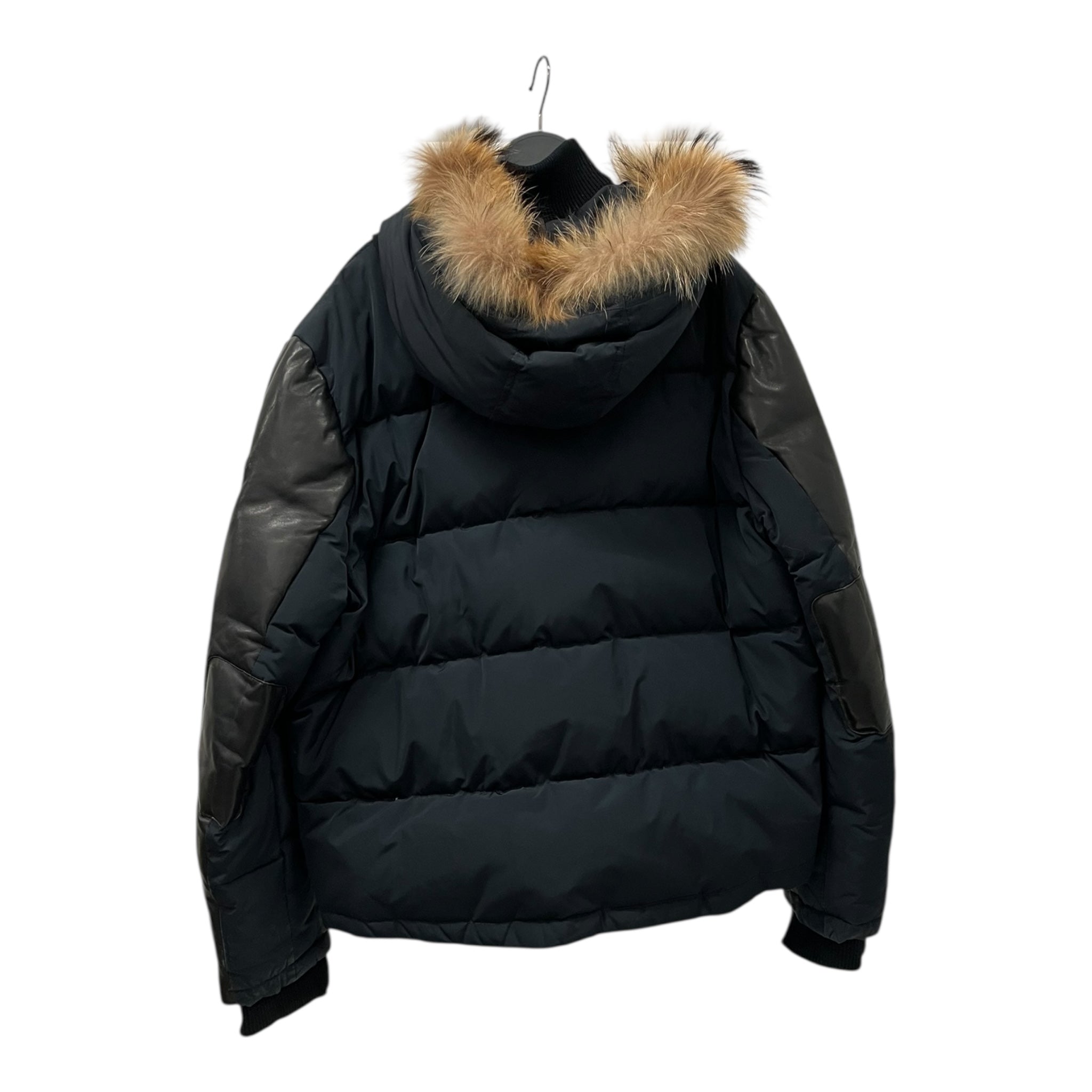 RUDSAK/Coat/XL/Border/Polyester/NVY/LEATHER SLEEVE/DETACHABLE INNE view 2