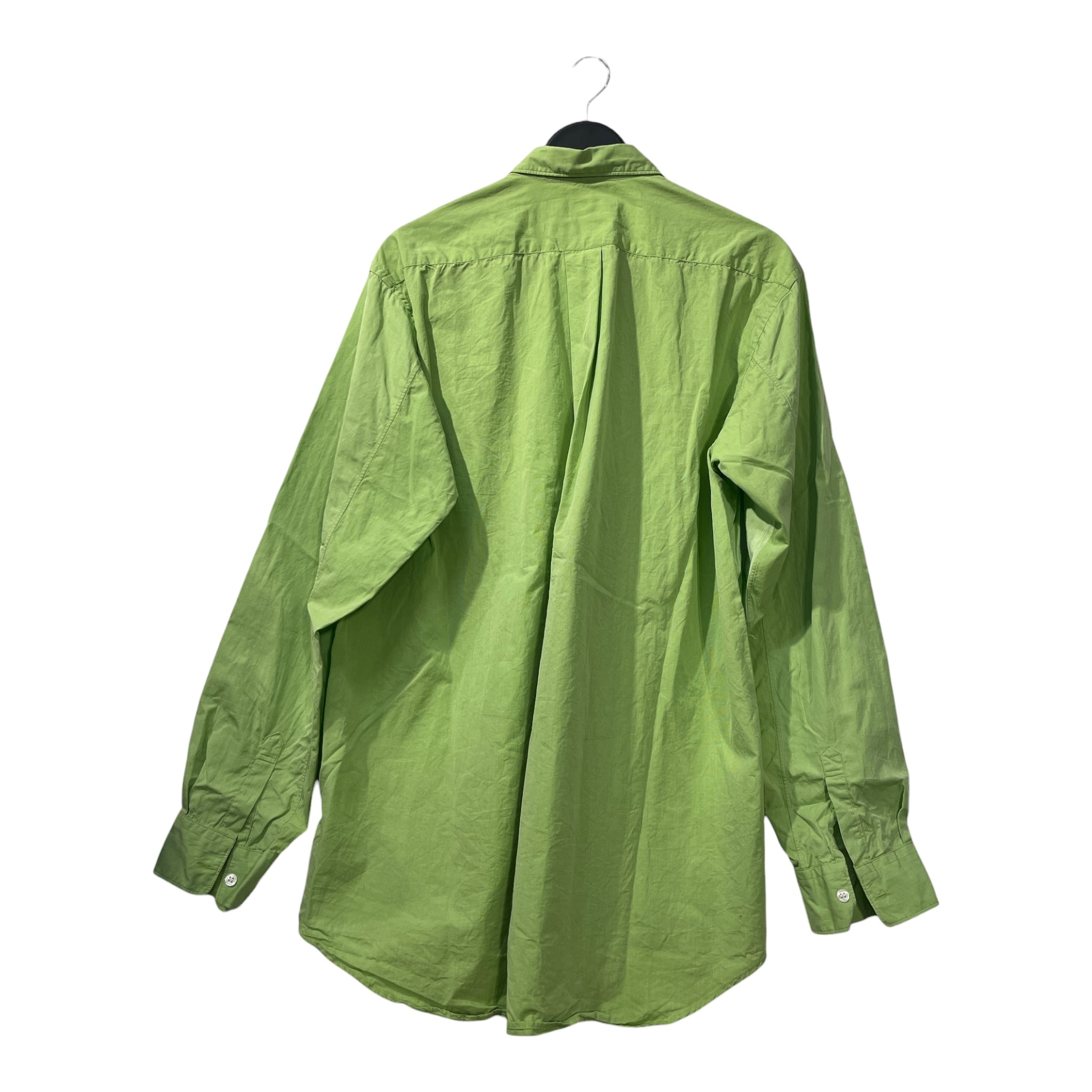 COMME des GARCONS SHIRT/LS Shirt/L/Cotton/GRN/LIME GREEN WITH CUT OUT view 2