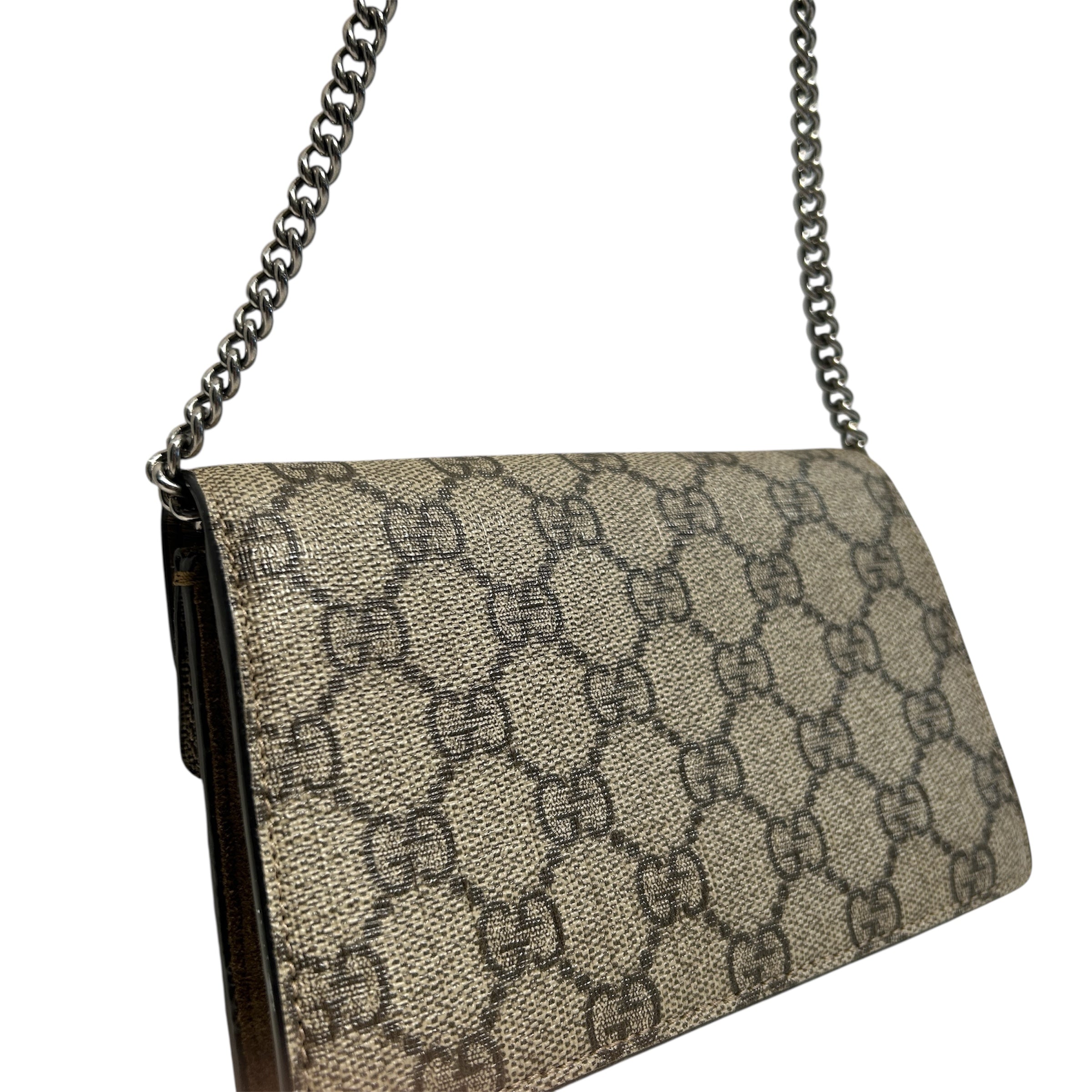 GUCCI/Cross Body Bag/Monogram/Leather/BRW/dionysus gg supreme super mini view 6
