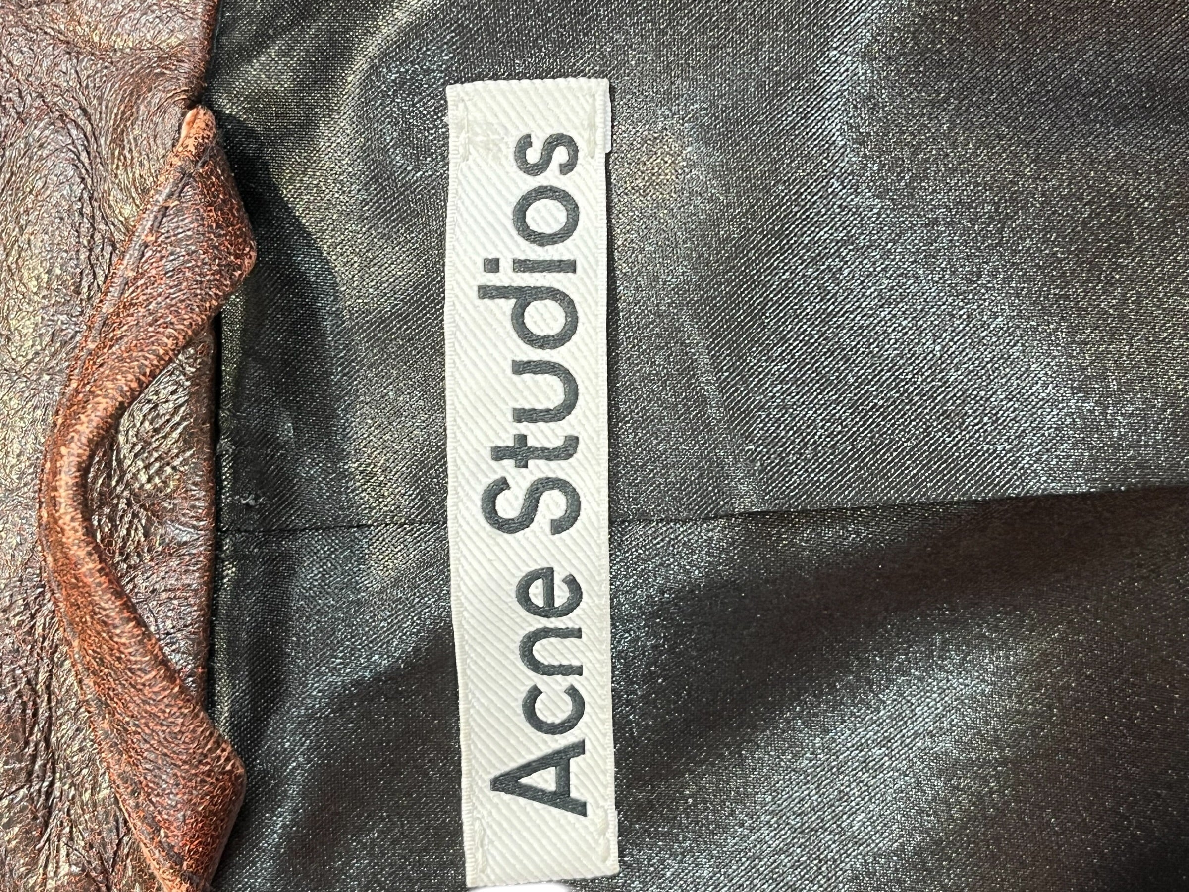 Acne Studios/Leather Jkt/54/Leather/BRD/Lamb leather view 3
