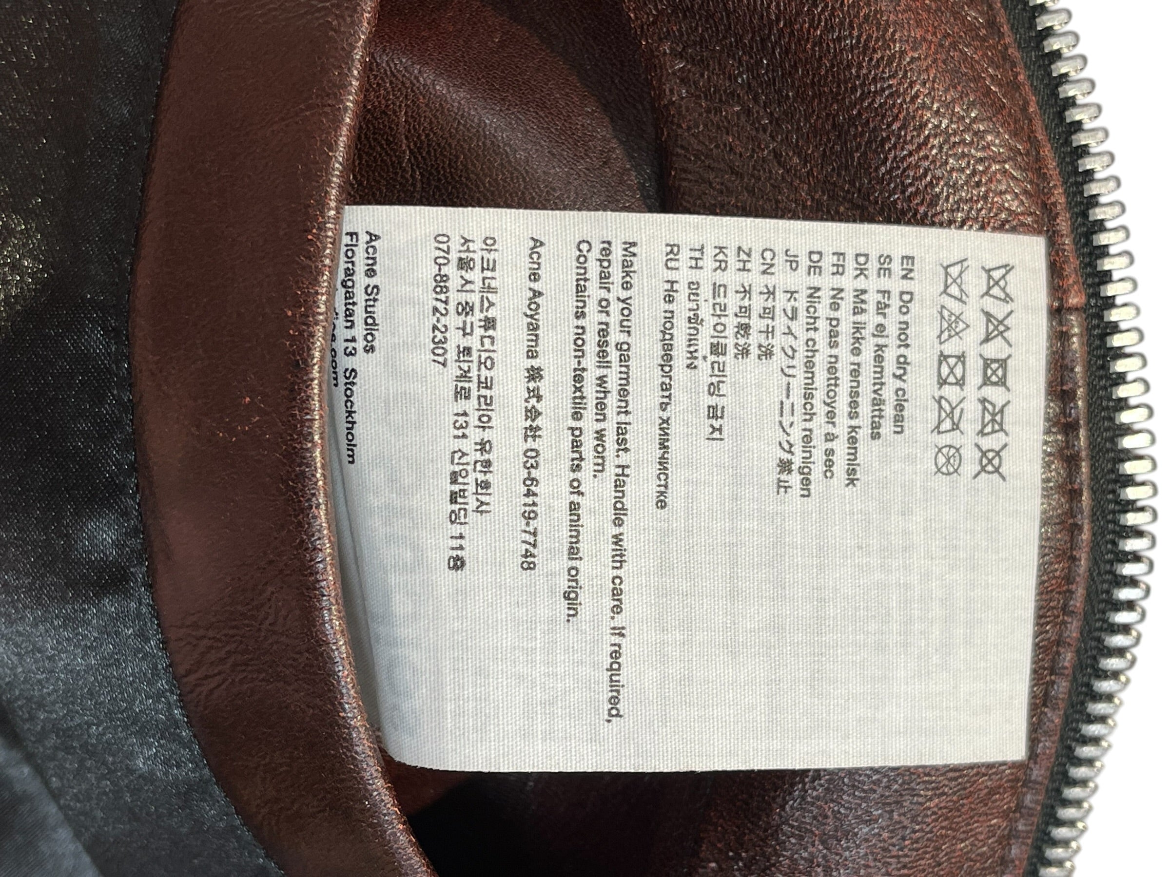 Acne Studios/Leather Jkt/54/Leather/BRD/Lamb leather view 4