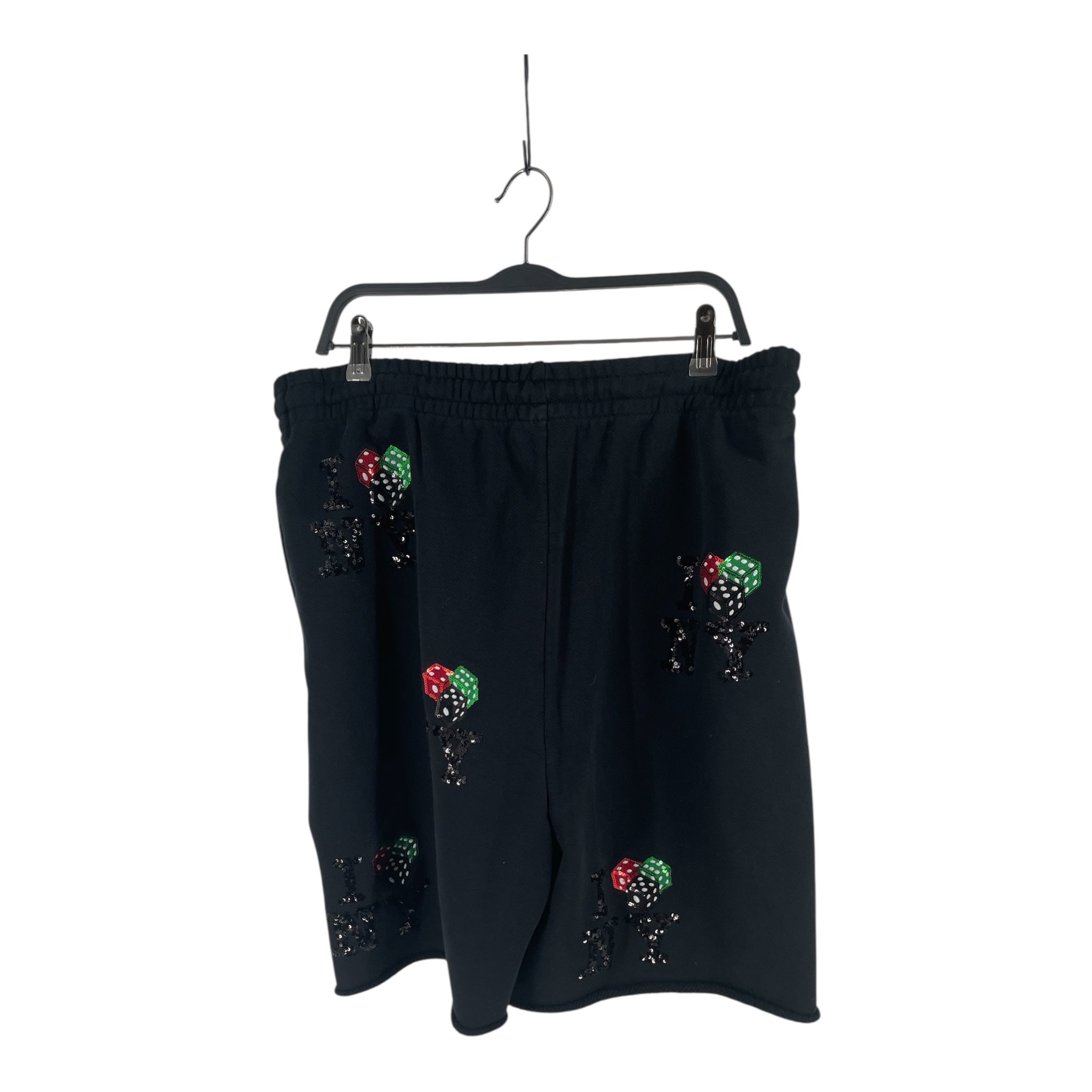 DENIM TEARS/Shorts/XL/Cotton/BLK/I DICE NY SWEATSHORT view 2