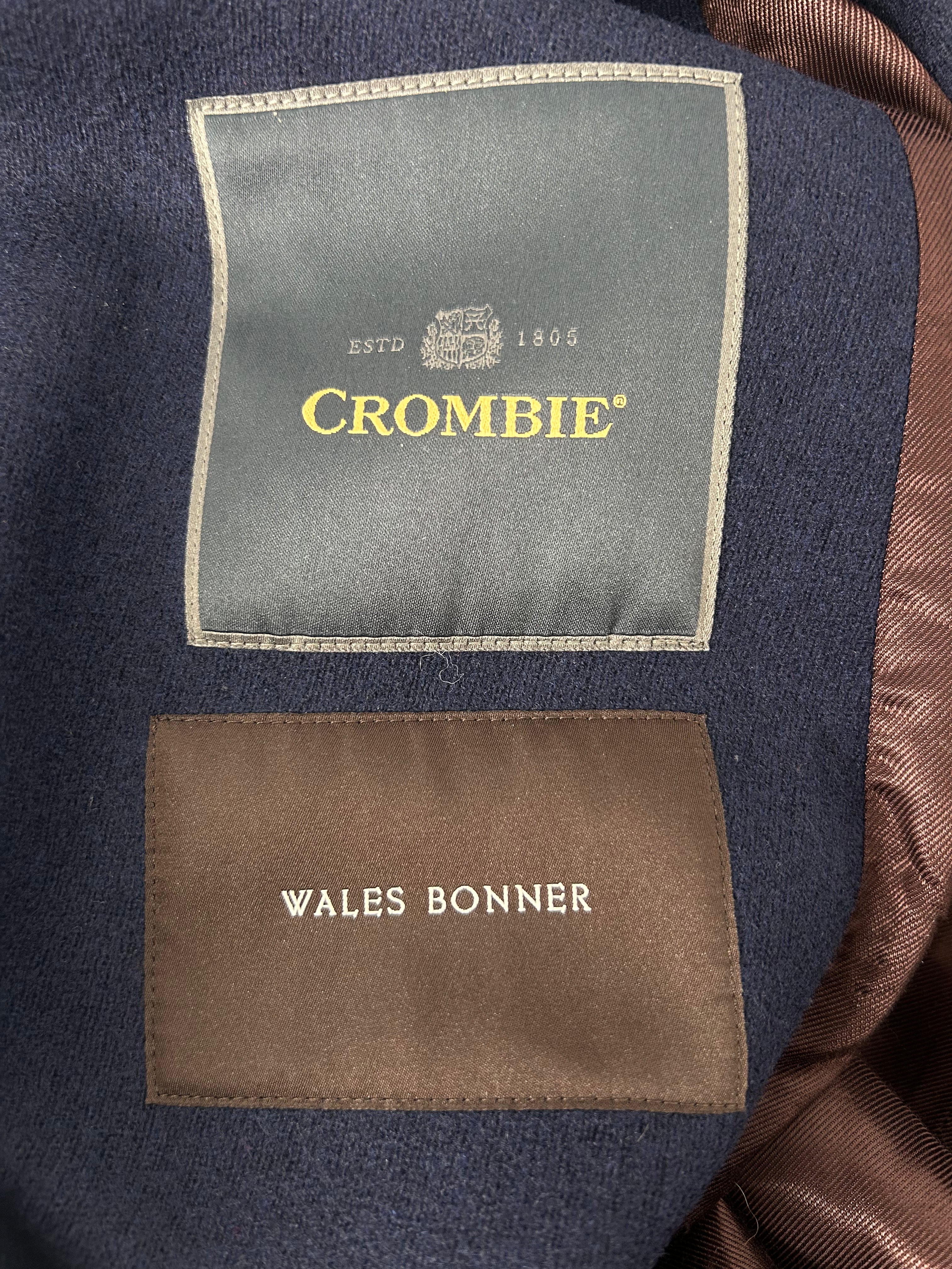 WALES BONNER/Trench Coat/Wool/NVY/Crombie view 3