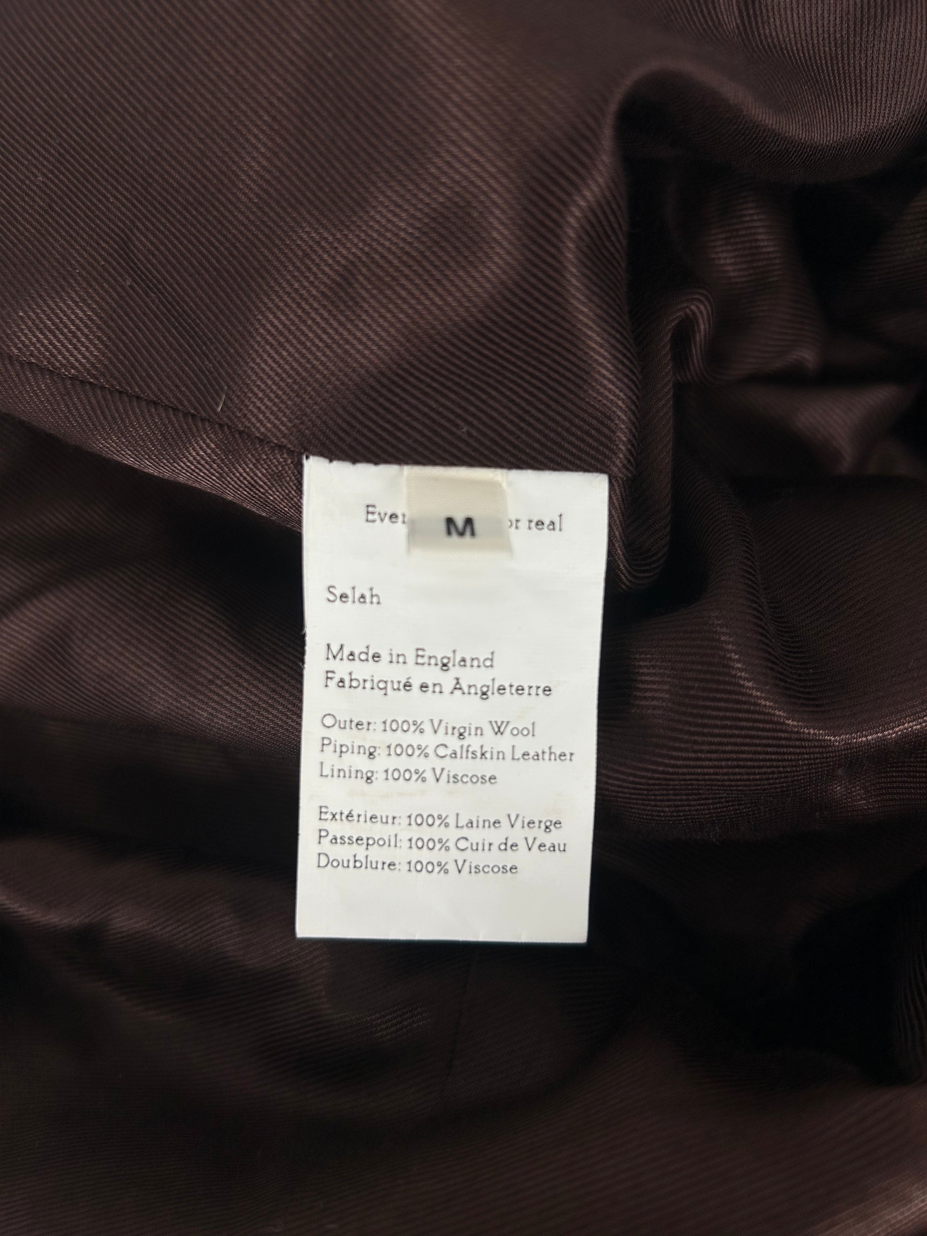 WALES BONNER/Trench Coat/Wool/NVY/Crombie view 4