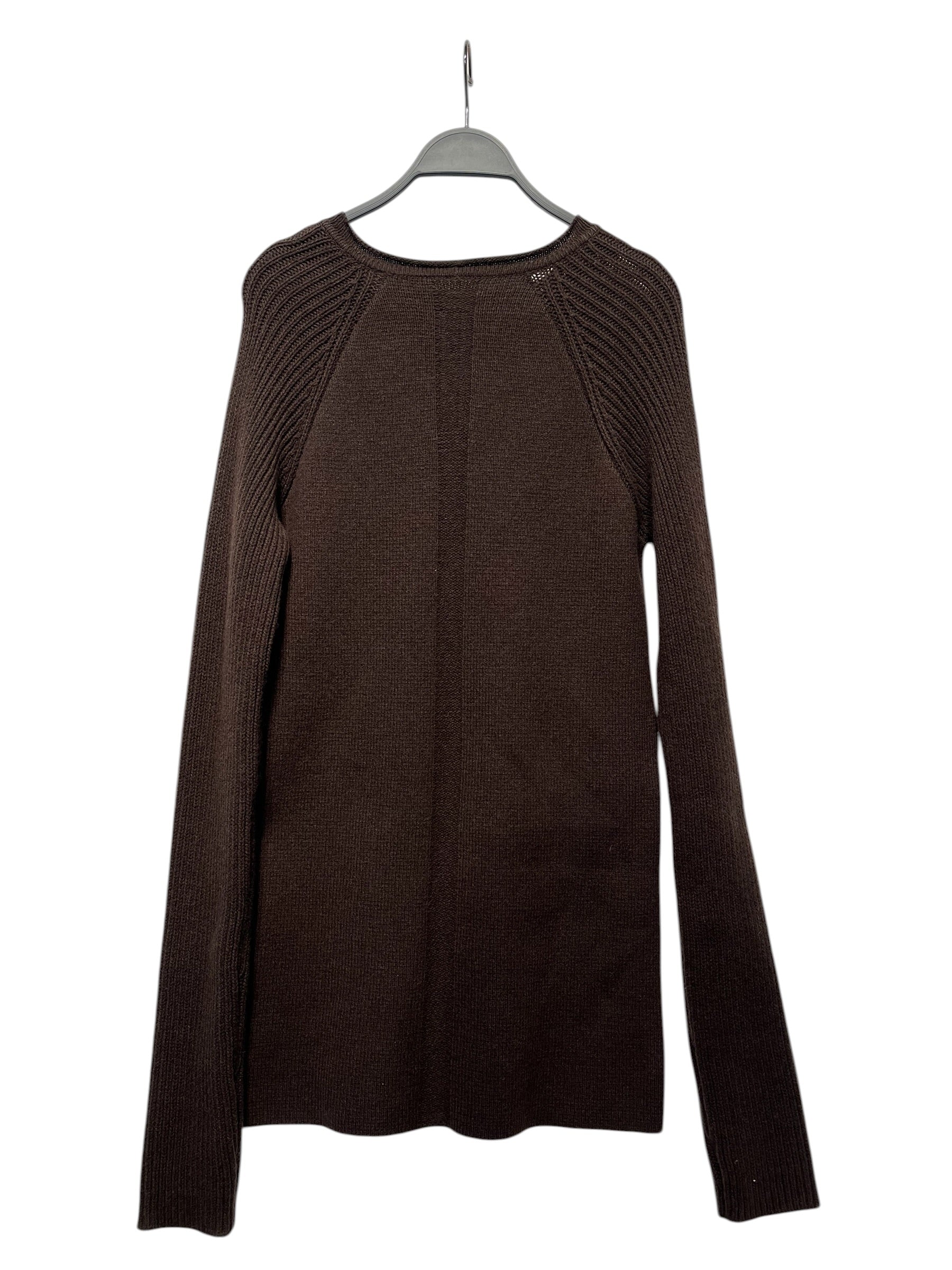 Rick Owens/Sweater/M/Cashmere/BRW/LUXOR MIDDLE STRIPE SWEATER view 2