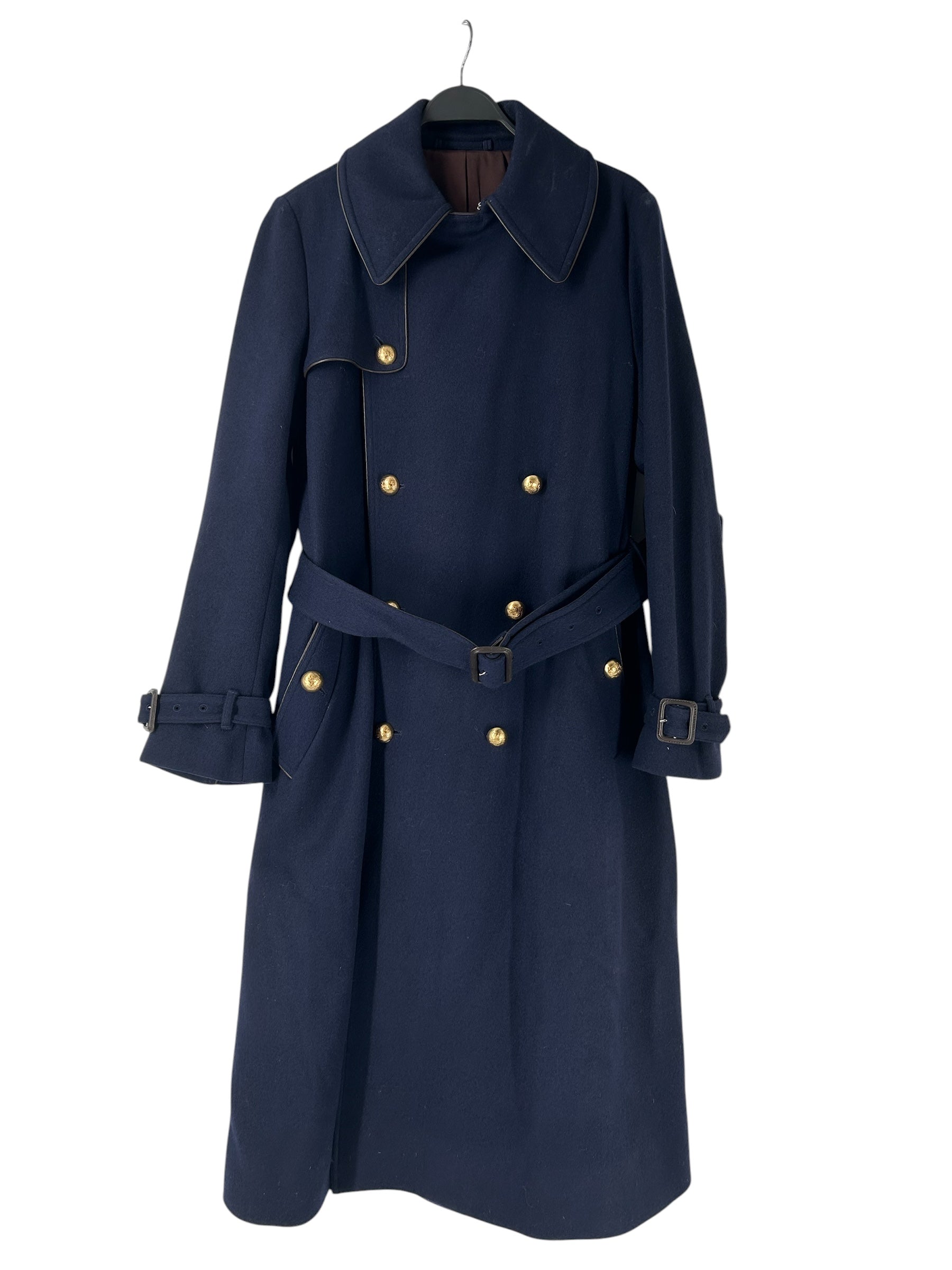 WALES BONNER/Trench Coat/Wool/NVY/Crombie view 1
