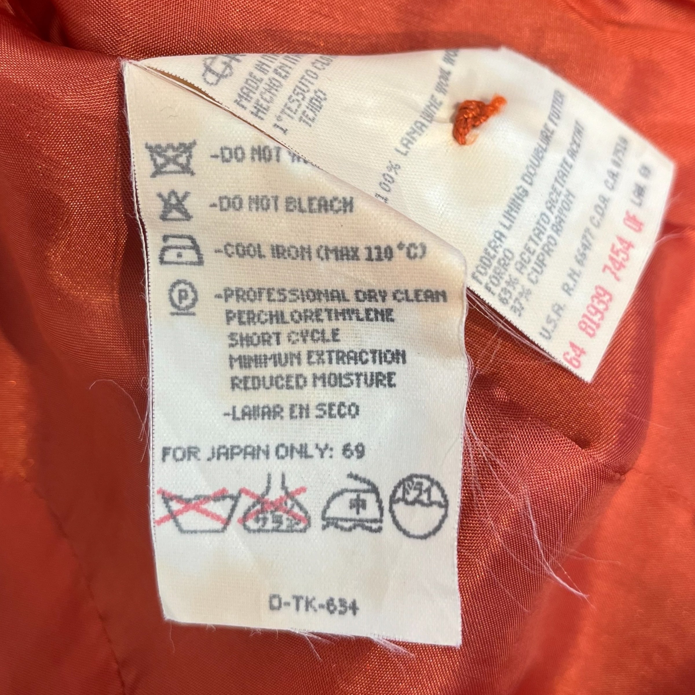 VALENTINO/Coat/38/Rayon/ORN/miss v orange blazer view 4
