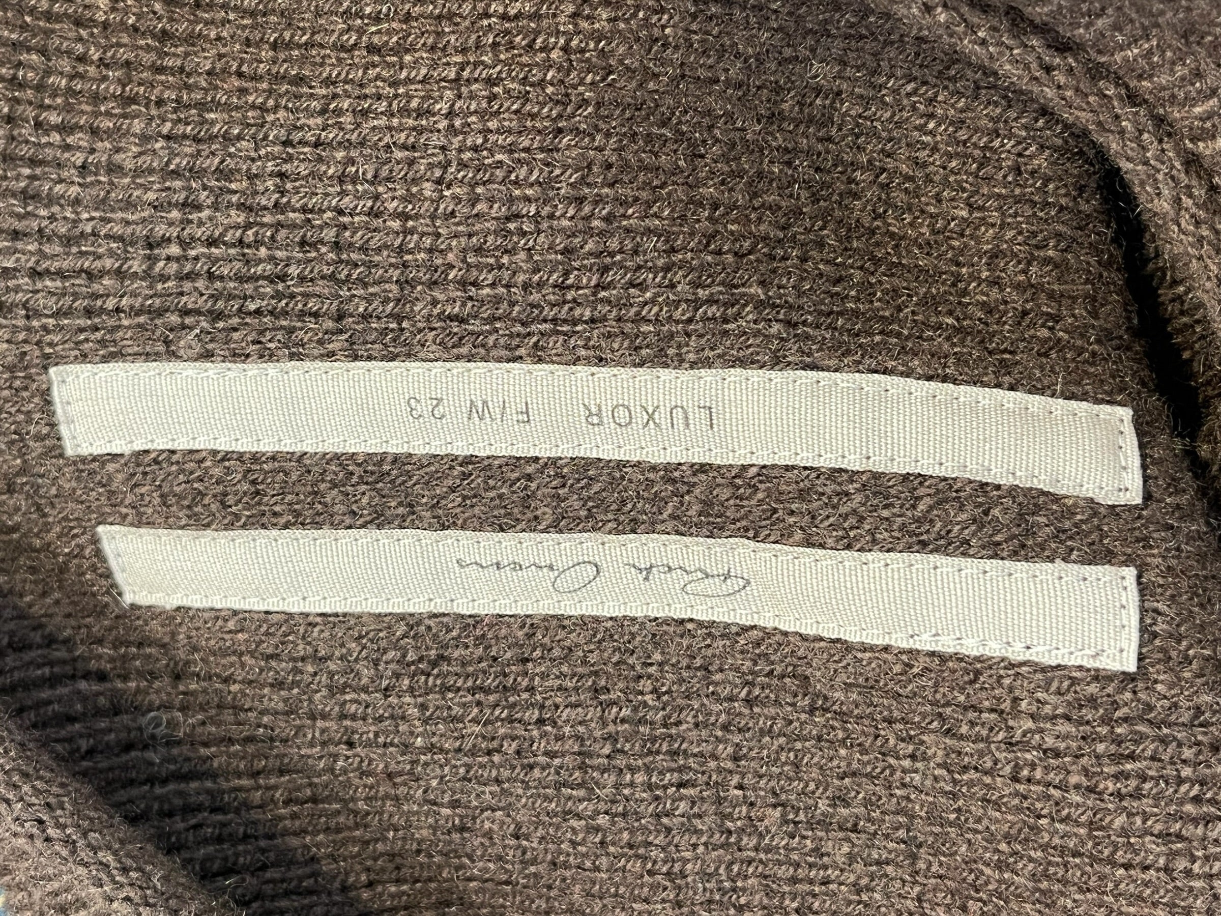Rick Owens/Sweater/M/Cashmere/BRW/LUXOR MIDDLE STRIPE SWEATER view 3