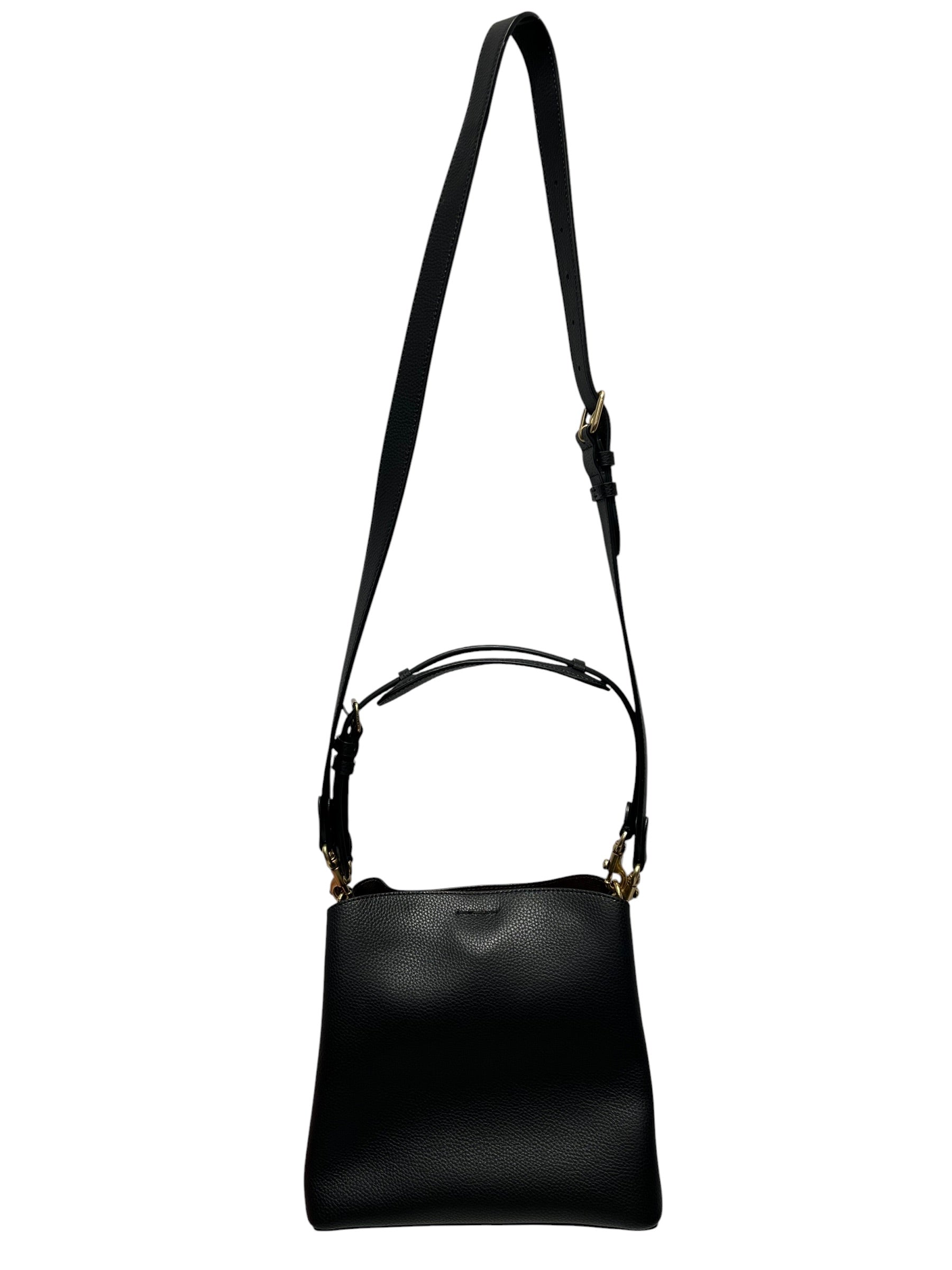 COACH/Cross Body Bag/Leather/BLK/Pebble Leather Bucket Bag view 2