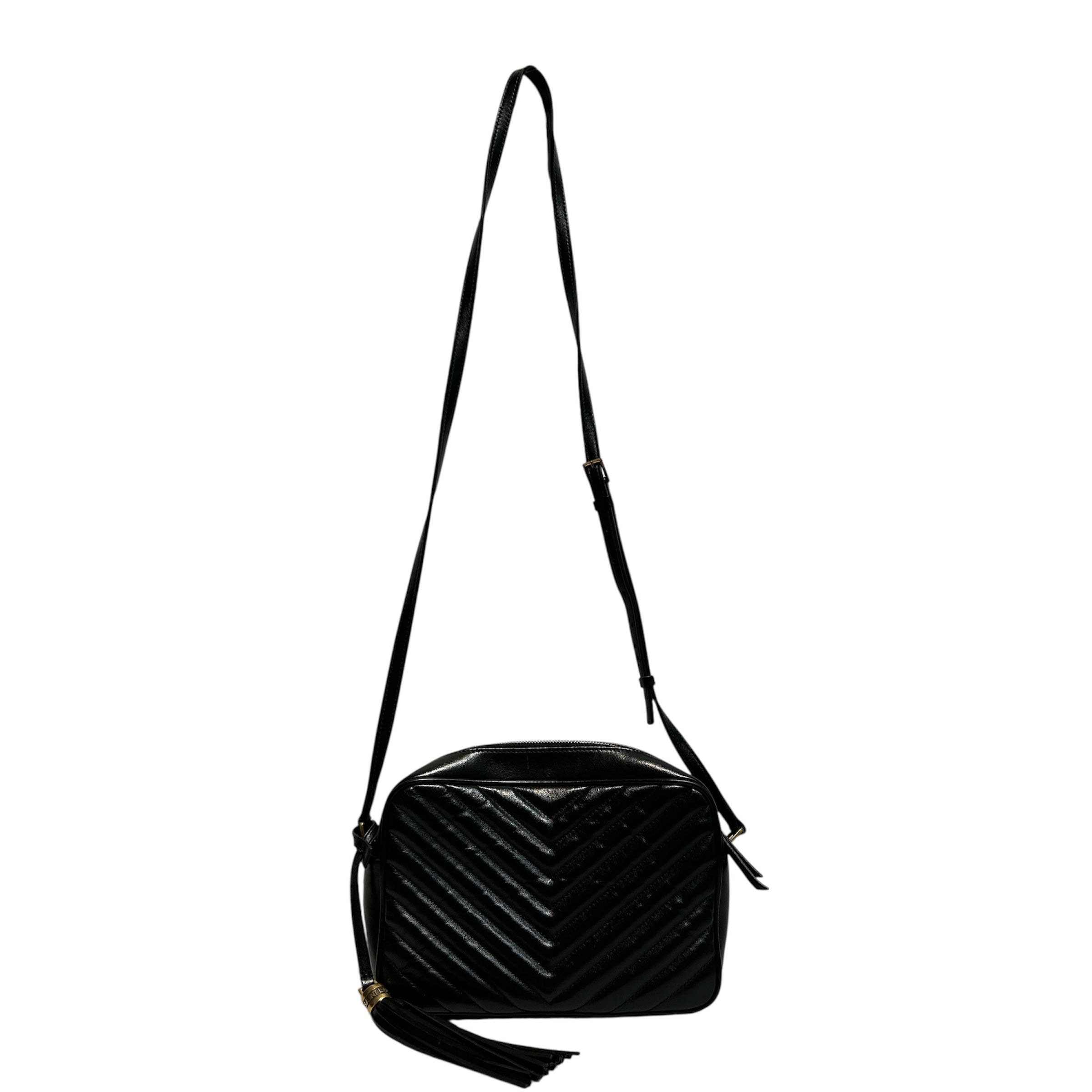 SAINT LAURENT/Cross Body Bag/Leather/BLK/lou camera quilted view 2
