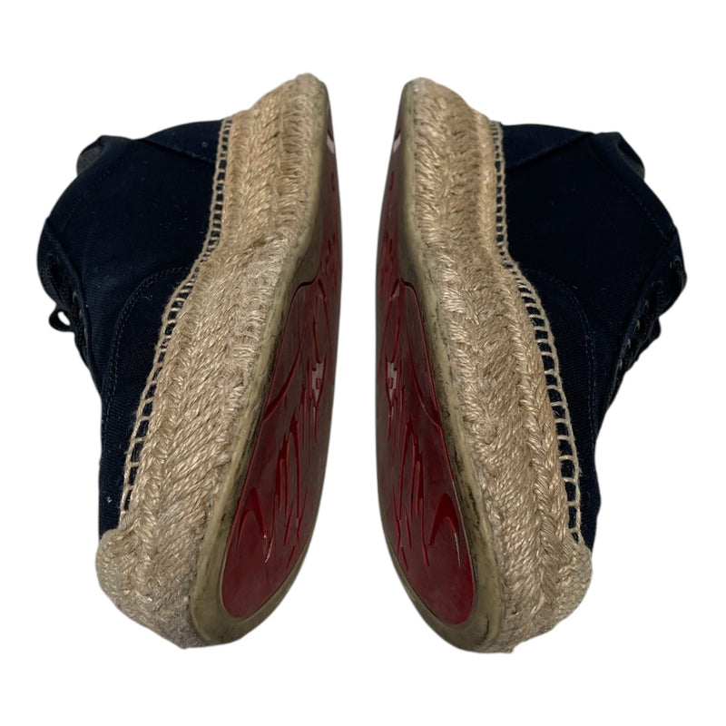 Christian Louboutin/Low-Sneakers/EU 38/Cotton/NVY/