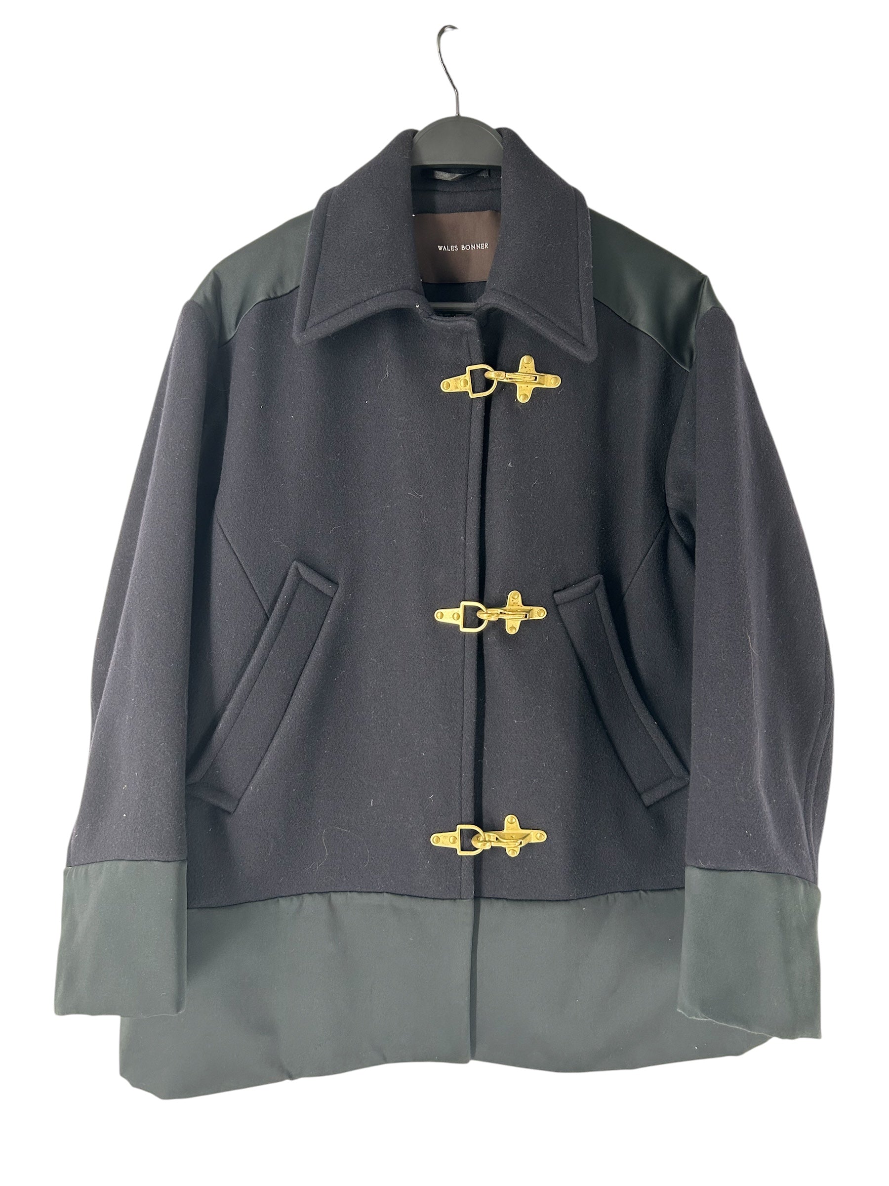 WALES BONNER/Coat/40/Wool/NVY/Keiko mixed media view 1