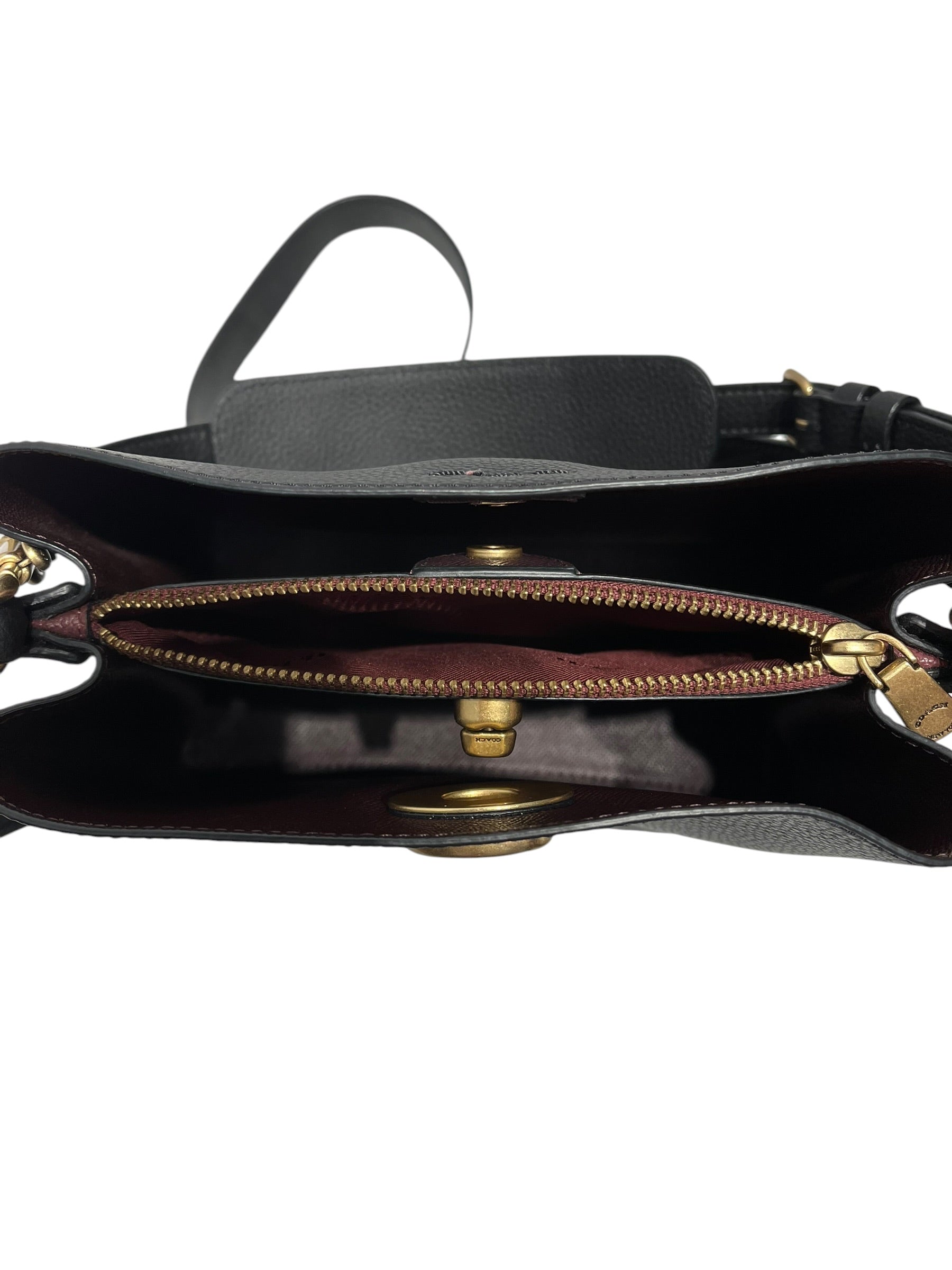 COACH/Cross Body Bag/Leather/BLK/Pebble Leather Bucket Bag view 5