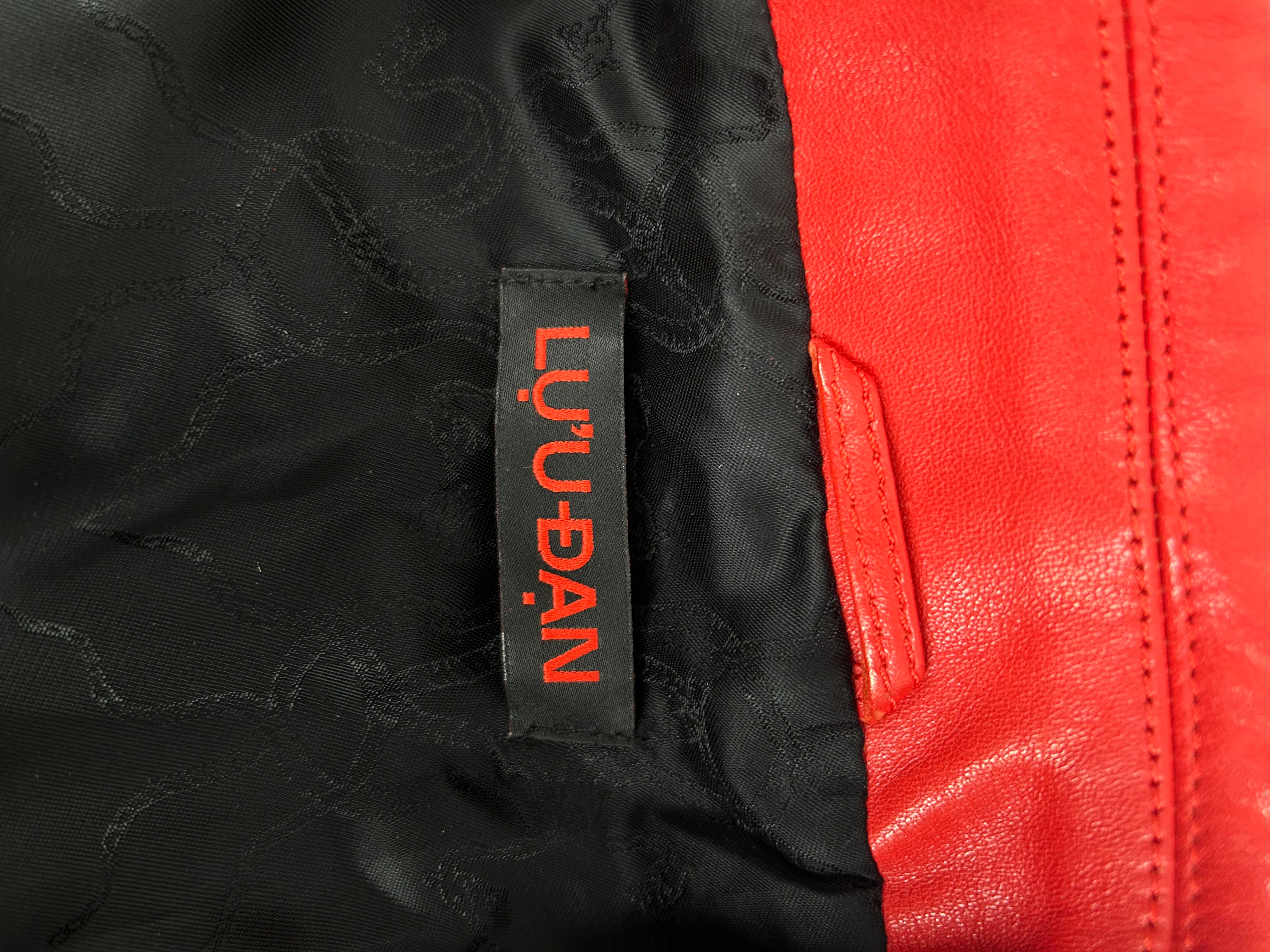 LU'U DAN/Leather Jkt/50/Leather/RED/Creep view 3